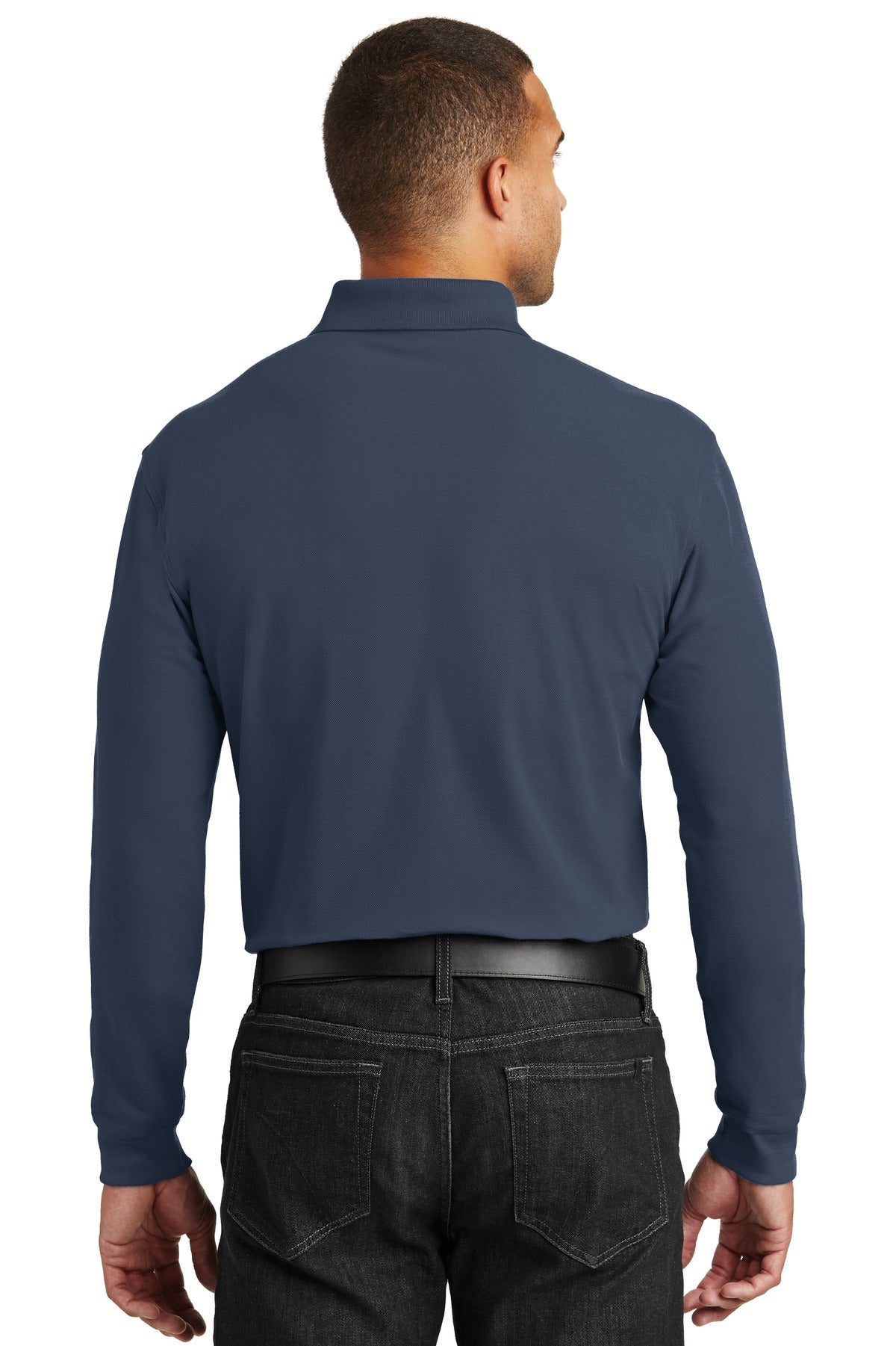 Port Authority Men's Long Sleeve Core Classic Pique Polo. K100LS Mens Apparel Shirts & Tops