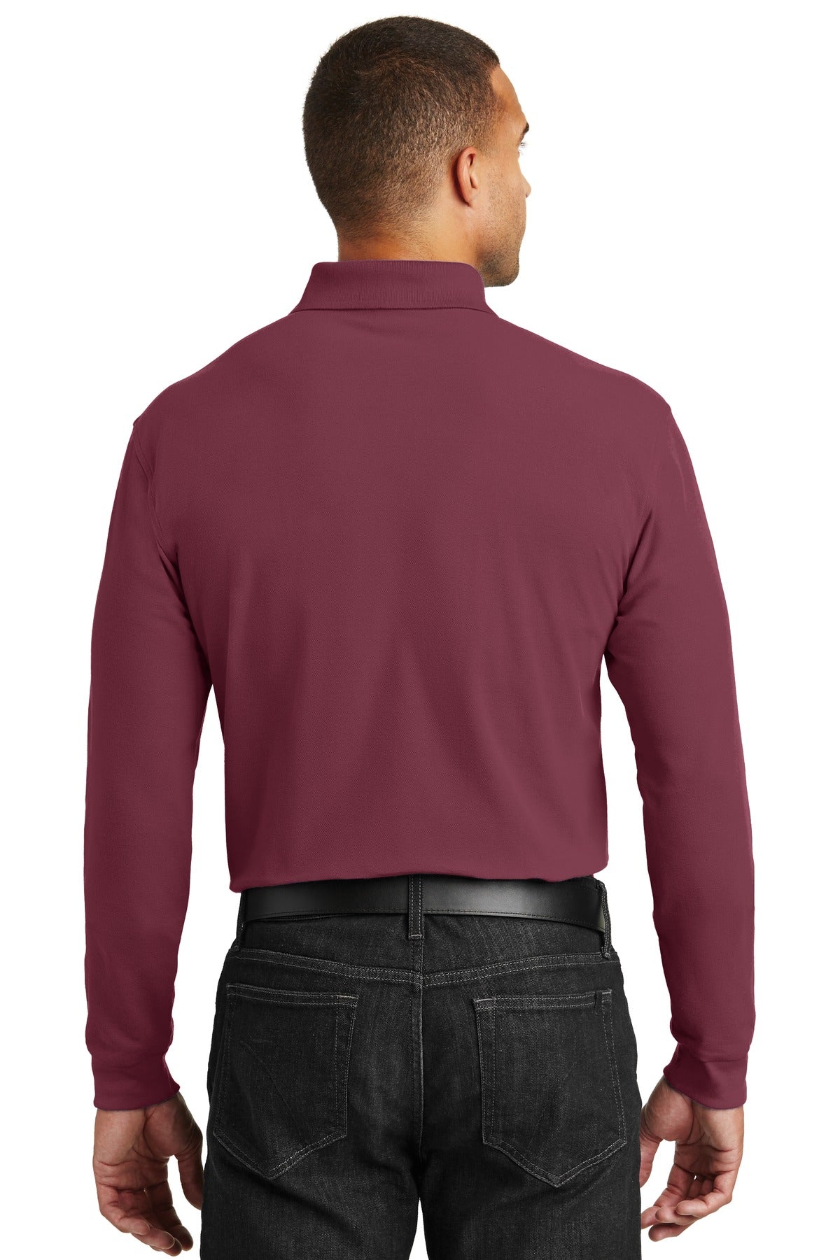 Port Authority Men's Long Sleeve Core Classic Pique Polo. K100LS Mens Apparel Shirts & Tops