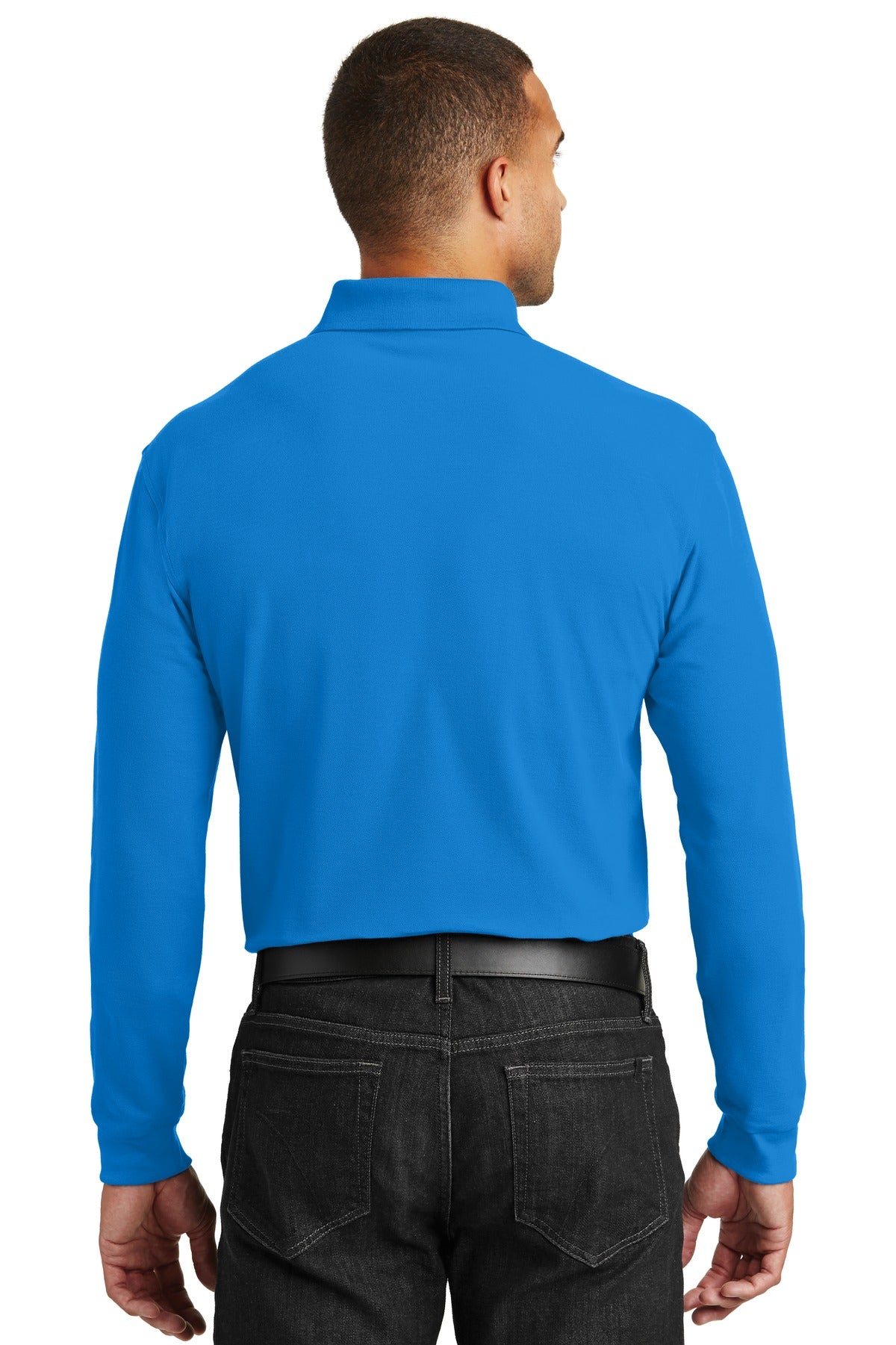 Port Authority Men's Long Sleeve Core Classic Pique Polo. K100LS Mens Apparel Shirts & Tops