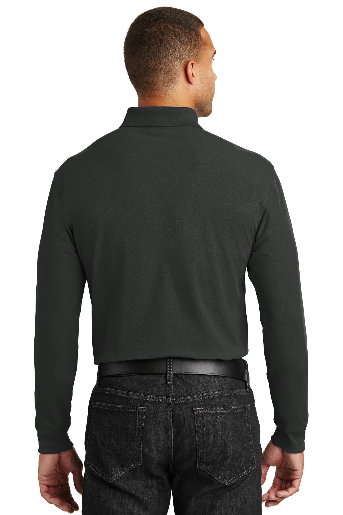 Port Authority Men's Long Sleeve Core Classic Pique Polo. K100LS Mens Apparel Shirts & Tops