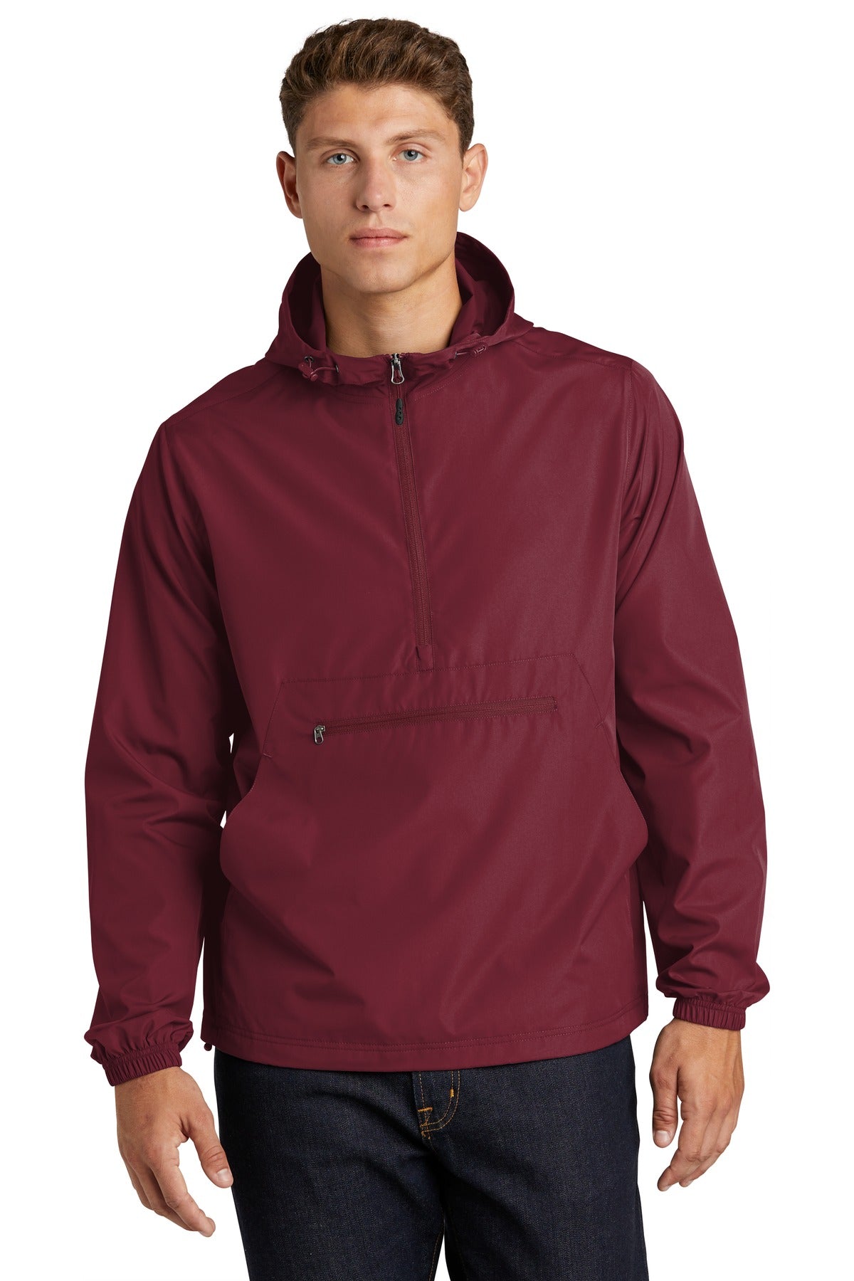 Sport-Tek Men's Packable Anorak Mens Apparel Jackets & Vests
