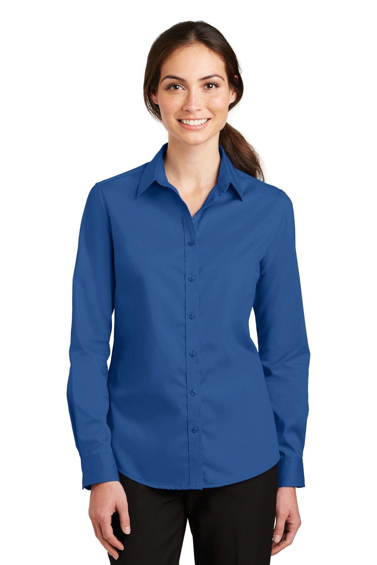 Port Authority Ladies SuperPro Twill Shirt. L663 Womens Apparel Shirts & Tops