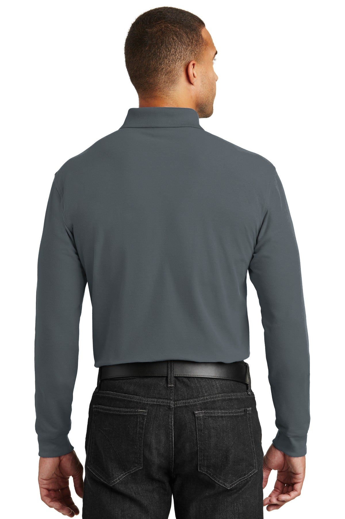Port Authority Men's Long Sleeve Core Classic Pique Polo. K100LS Mens Apparel Shirts & Tops