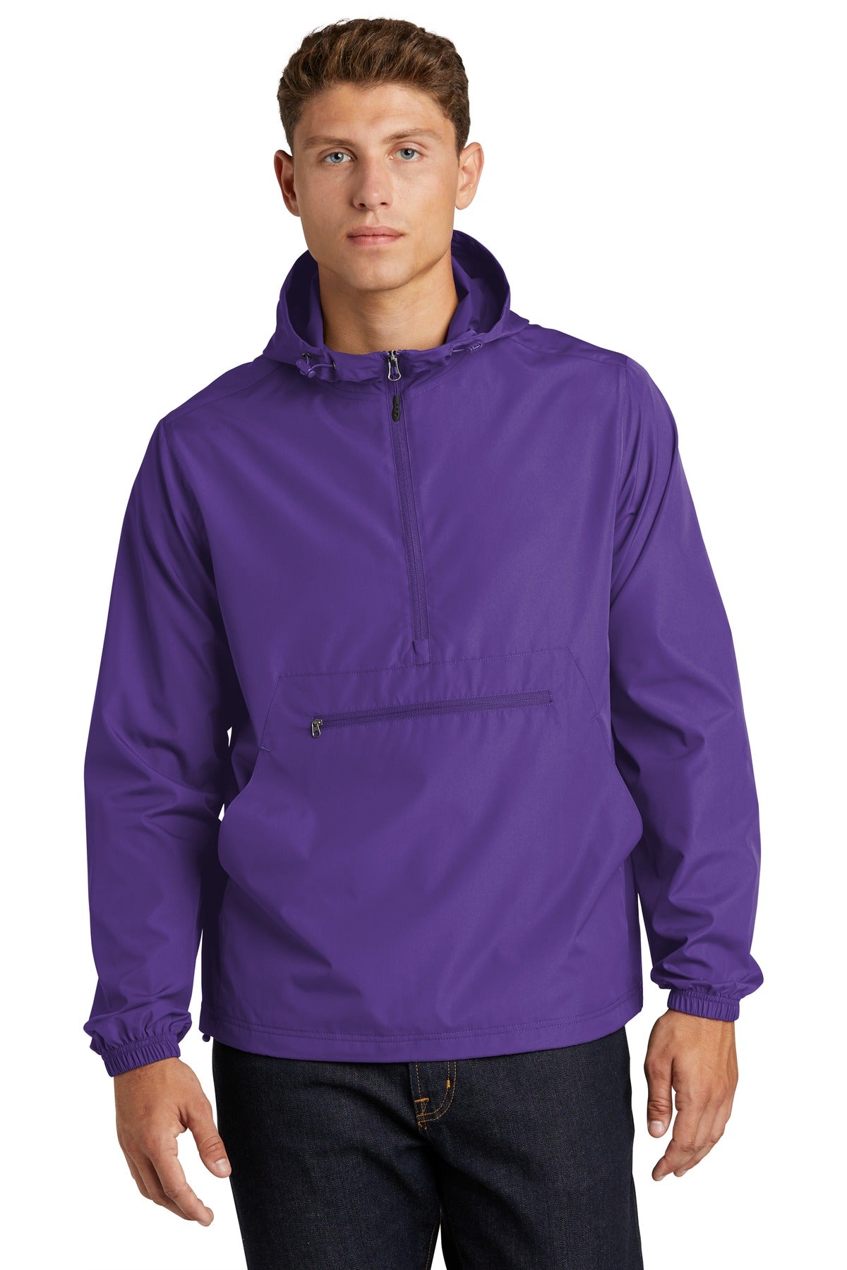 Sport-Tek Men's Packable Anorak Mens Apparel Jackets & Vests