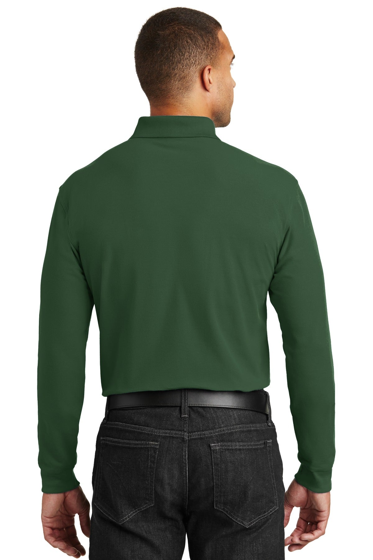 Port Authority Men's Long Sleeve Core Classic Pique Polo. K100LS Mens Apparel Shirts & Tops