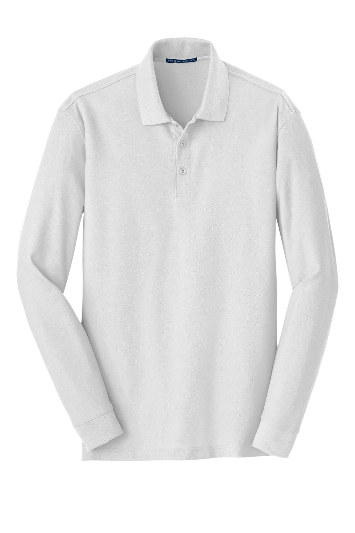 Port Authority Men's Long Sleeve Core Classic Pique Polo. K100LS Mens Apparel Shirts & Tops