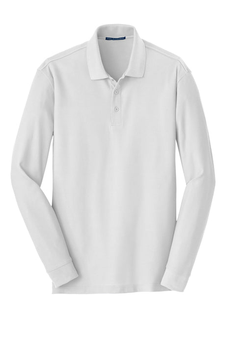 Port Authority Men's Long Sleeve Core Classic Pique Polo. K100LS Mens Apparel Shirts & Tops
