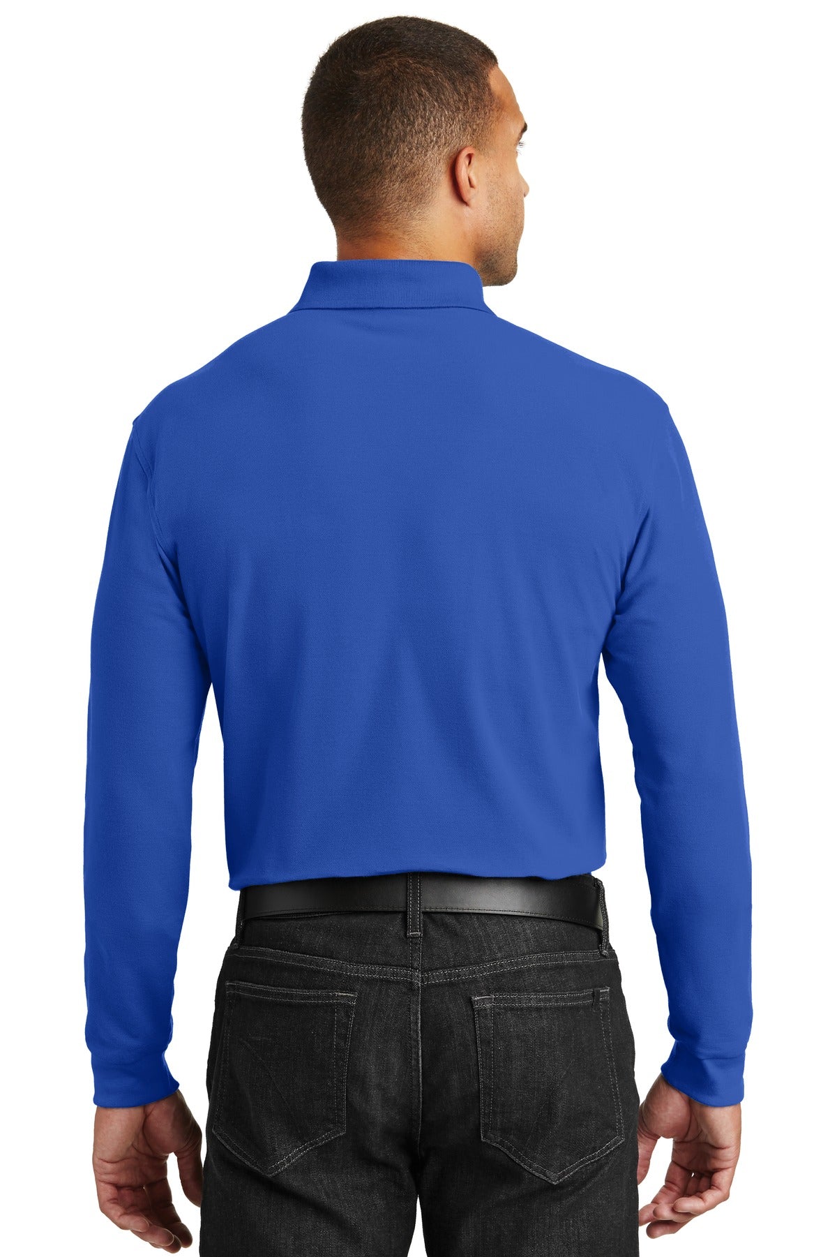 Port Authority Men's Long Sleeve Core Classic Pique Polo. K100LS Mens Apparel Shirts & Tops