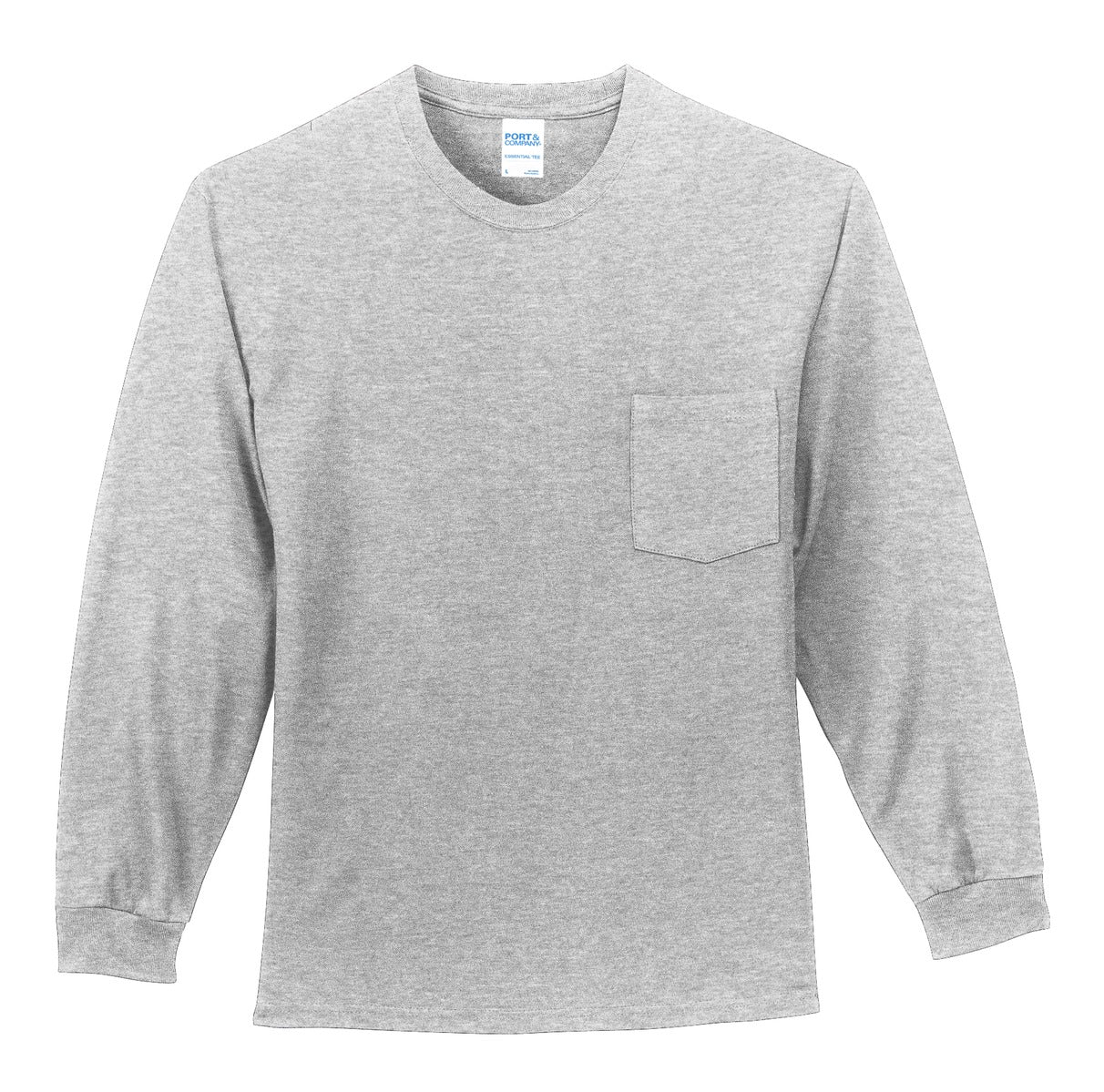 Port & Company Men's Long Sleeve Essential Pocket Tee Mens Apparel Shirts & Tops