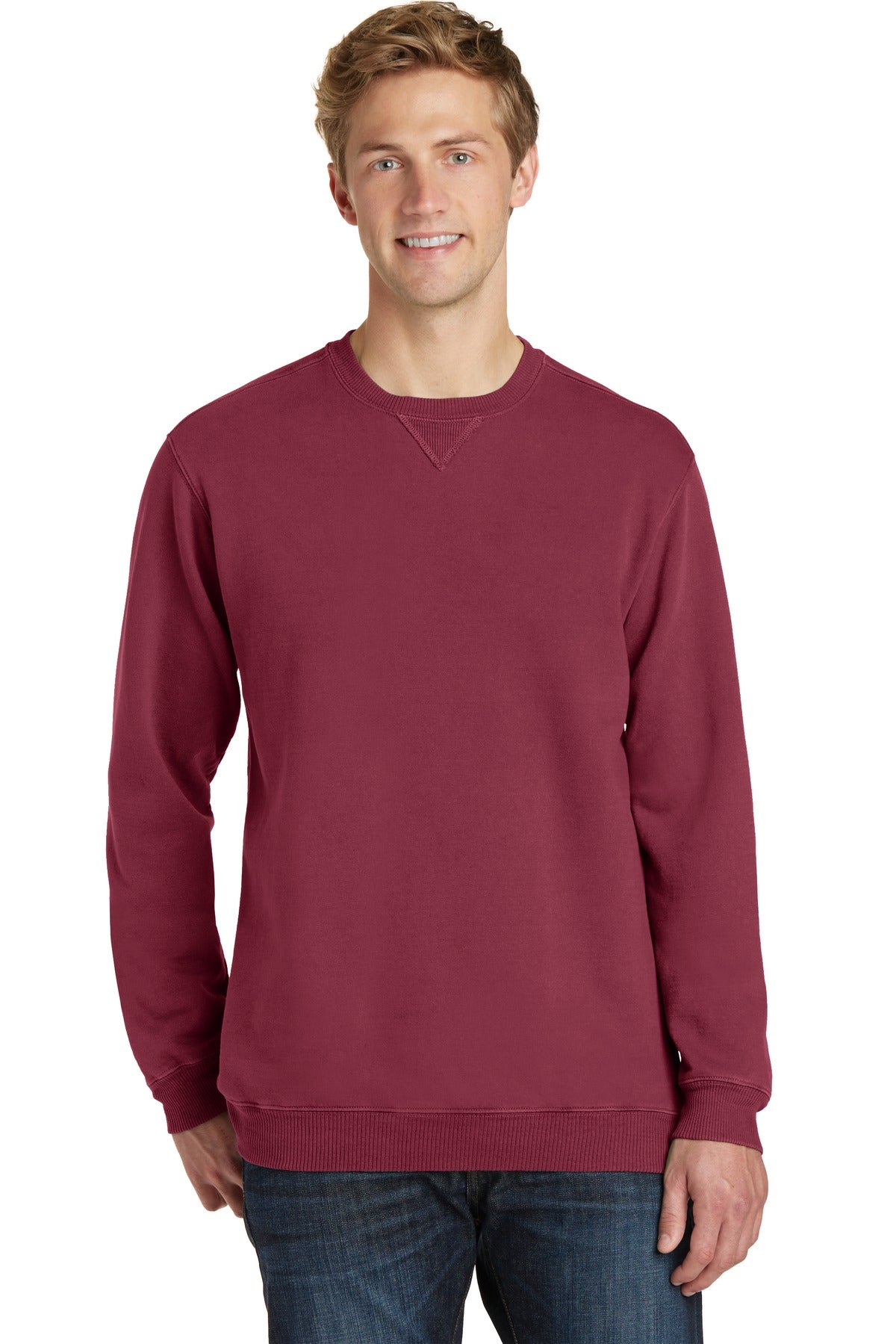 Port & Company - Men's Beach Wash Garment-Dyed Sweatshirt Mens Apparel Sweatshirts & Fleece