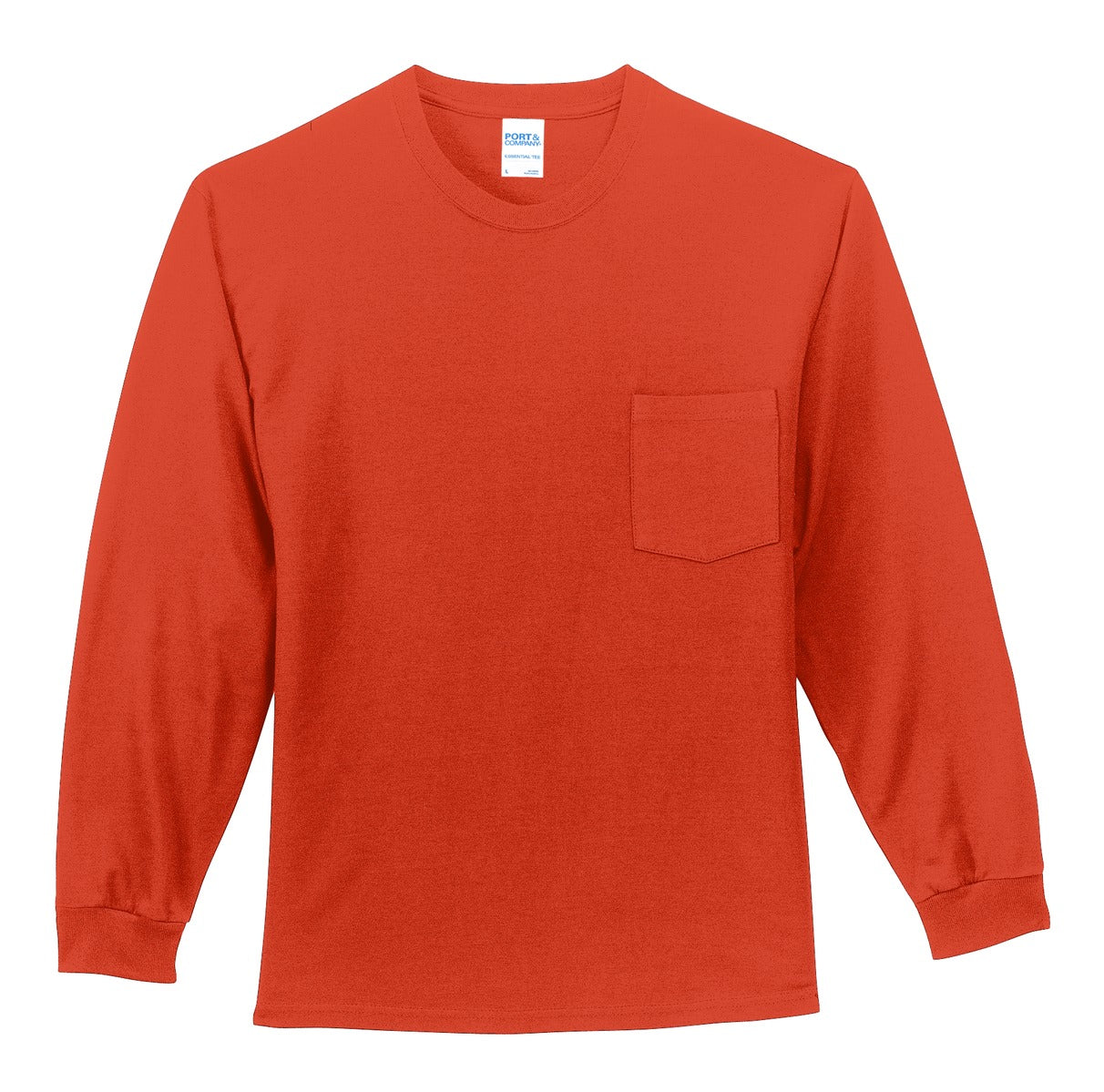 Port & Company Men's Long Sleeve Essential Pocket Tee Mens Apparel Shirts & Tops