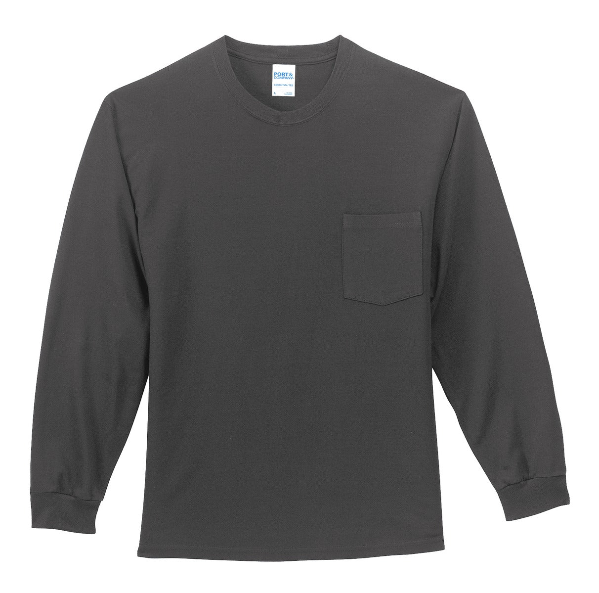 Port & Company Men's Long Sleeve Essential Pocket Tee Mens Apparel Shirts & Tops