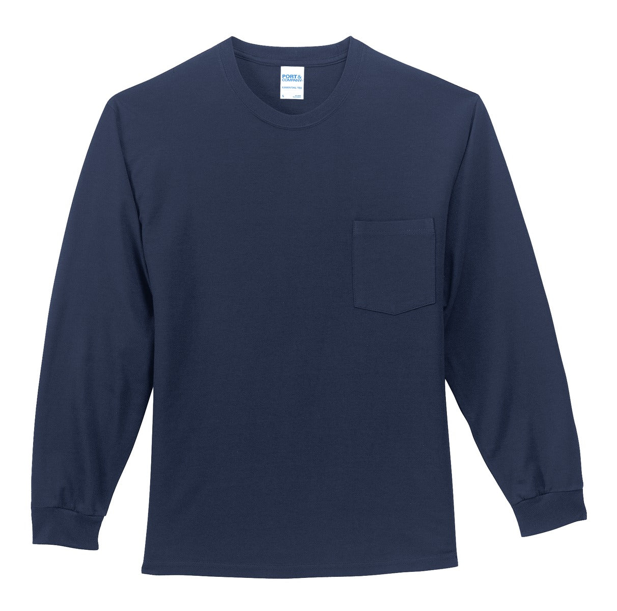 Port & Company Men's Long Sleeve Essential Pocket Tee Mens Apparel Shirts & Tops
