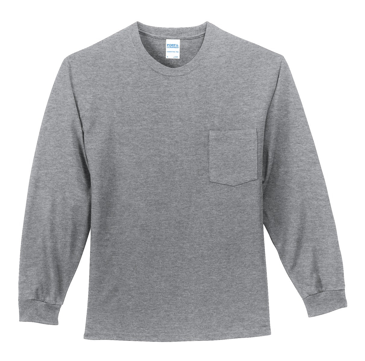 Port & Company Men's Long Sleeve Essential Pocket Tee Mens Apparel Shirts & Tops