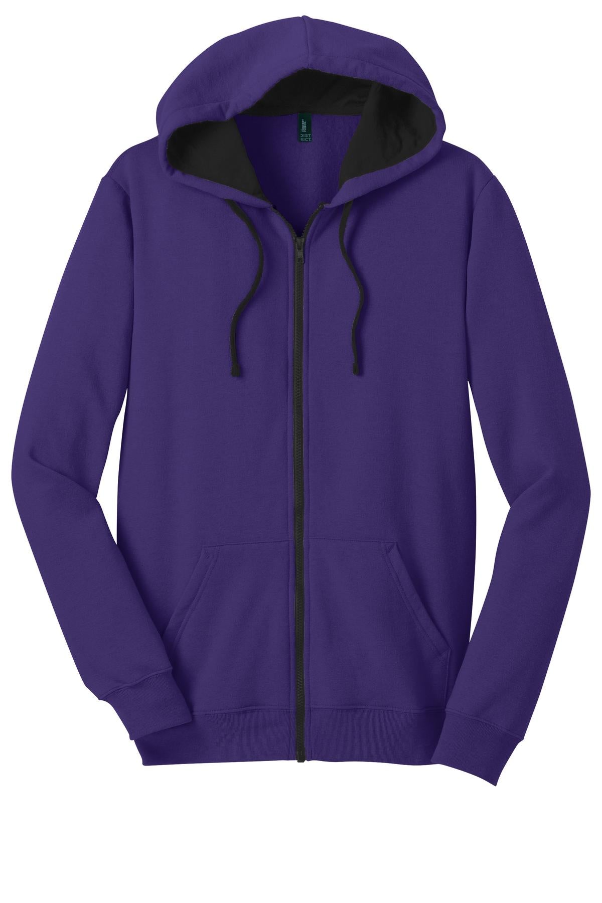 District The Concert Fleece Full-Zip Hoodie. DT800 Mens Apparel Sweatshirts & Fleece