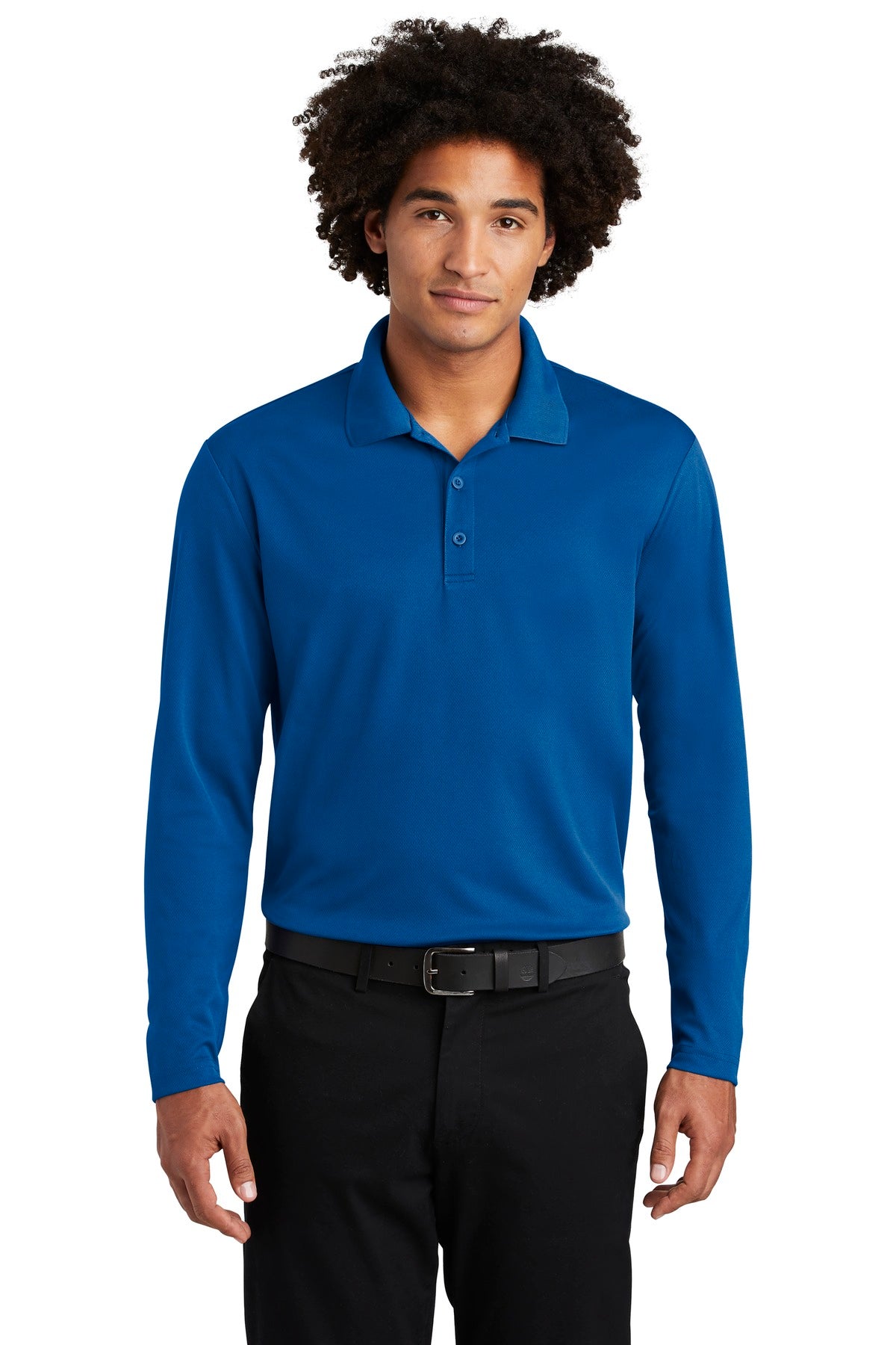 Sport-Tek Men's PosiCharge RacerMesh Long Sleeve Polo Mens Apparel Shirts & Tops