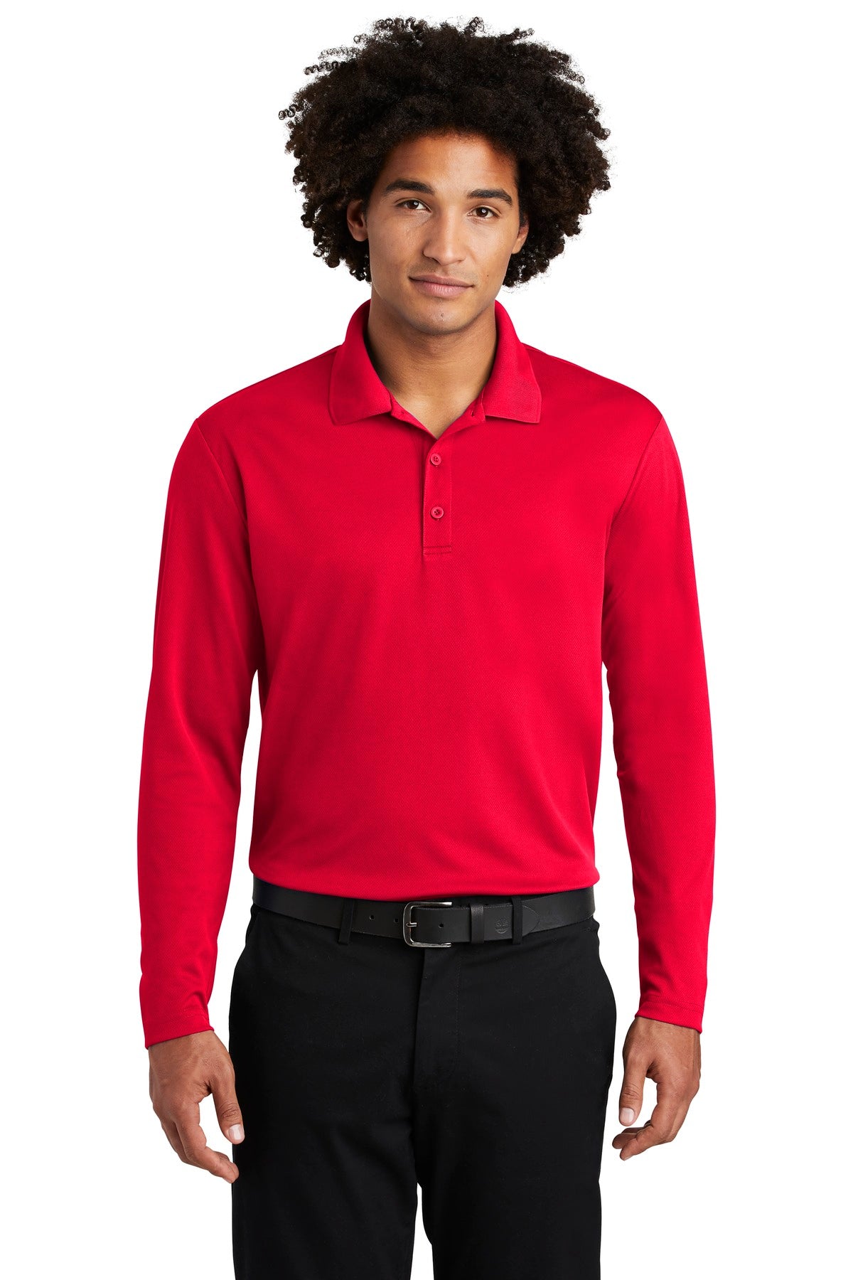Sport-Tek Men's PosiCharge RacerMesh Long Sleeve Polo Mens Apparel Shirts & Tops