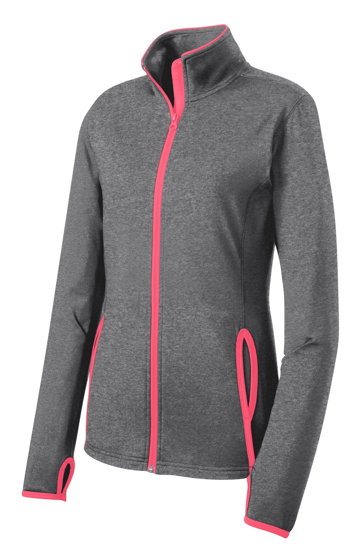 Sport-Tek Women's Sport-Wick Stretch Contrast Full-Zip Jacket Womens Apparel Jackets & Vests