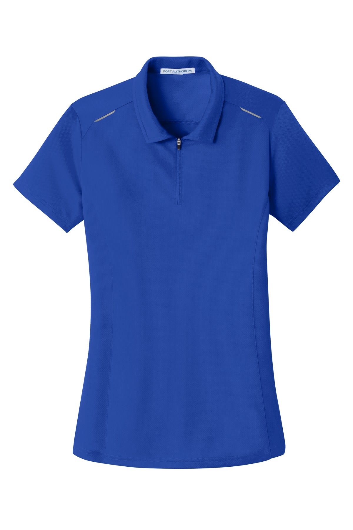 Port Authority Ladies Pinpoint Mesh Zip Polo. L580 Womens Apparel Shirts & Tops
