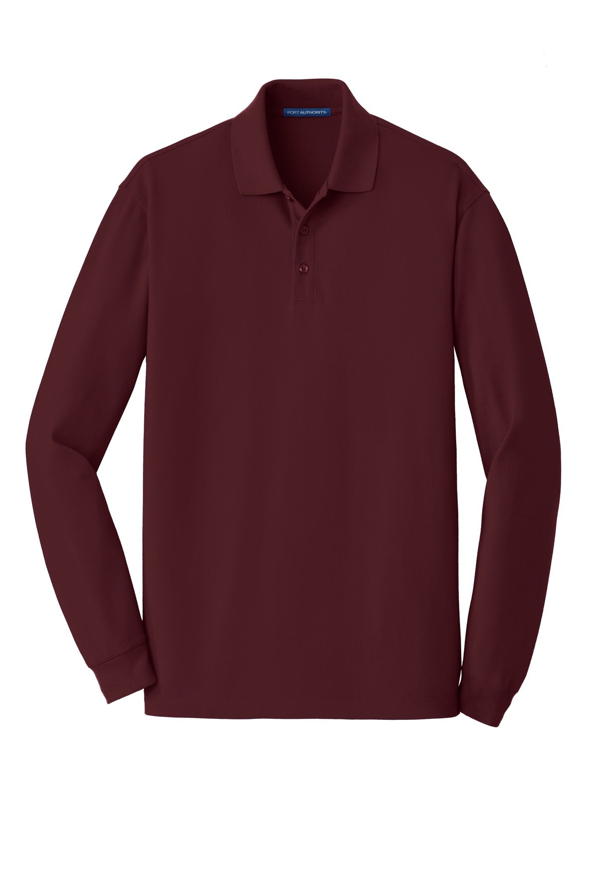 Port Authority Men's EZCotton Long Sleeve Polo. K8000LS Mens Apparel Shirts & Tops