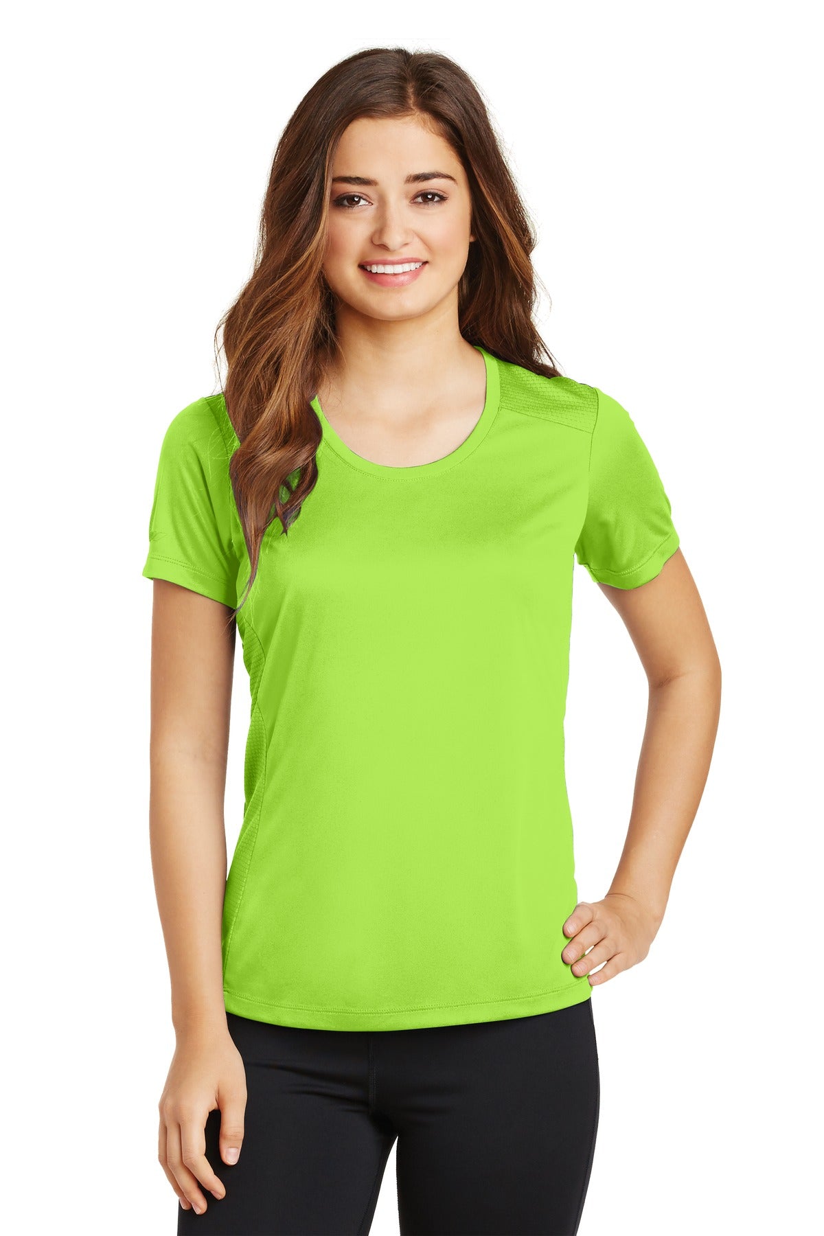 Sport-Tek Women's PosiCharge Elevate Scoop Neck Tee LST380 Womens Apparel Shirts & Tops