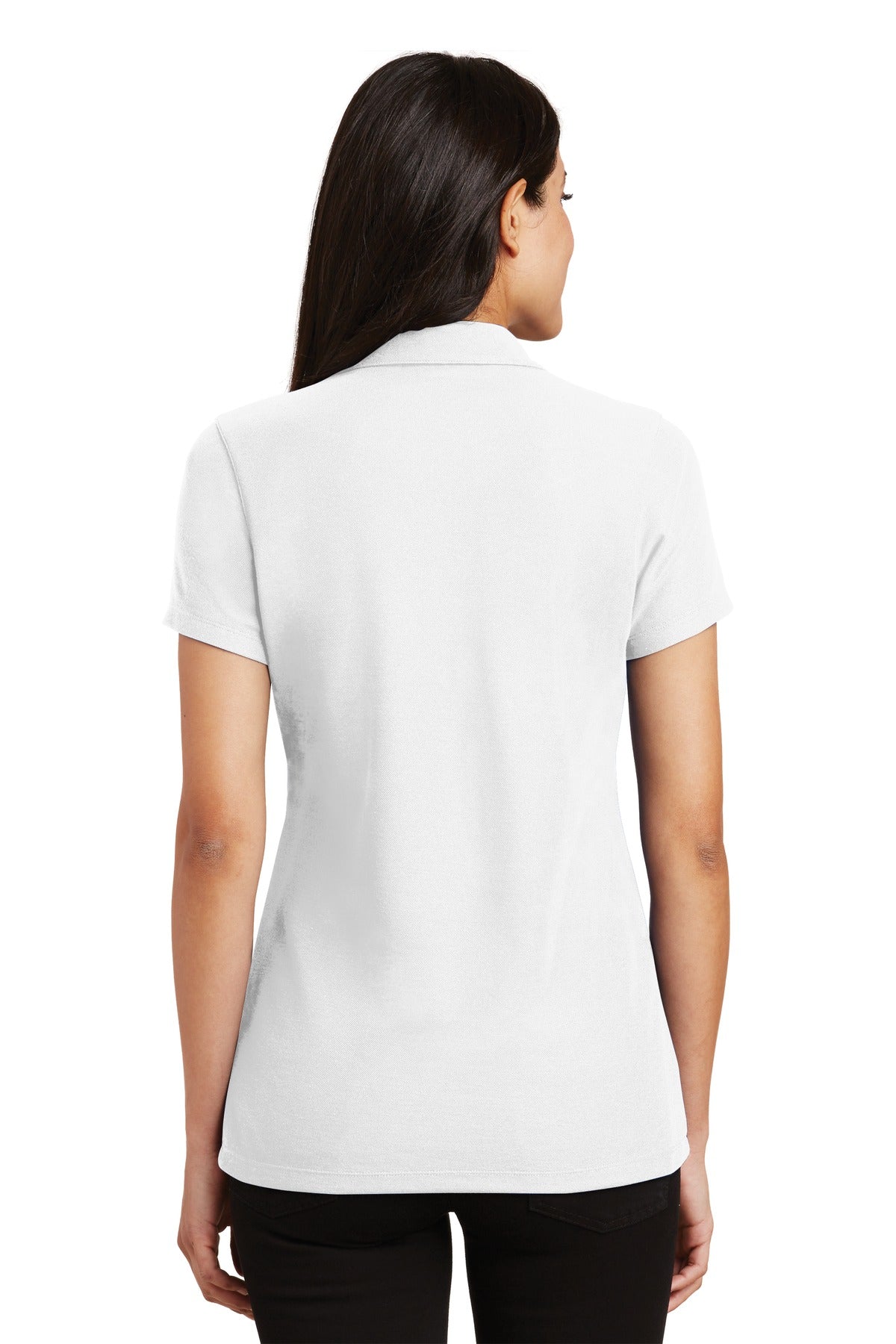 Port Authority Ladies Silk Touch Y-Neck Polo. L5001 Womens Apparel Shirts & Tops