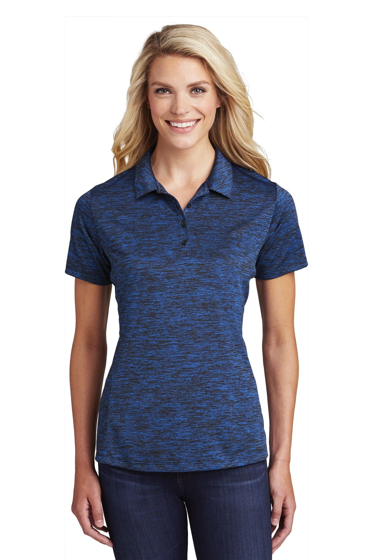 Sport-Tek Women's PosiCharge Electric Heather Polo. LST590 Womens Apparel Shirts & Tops