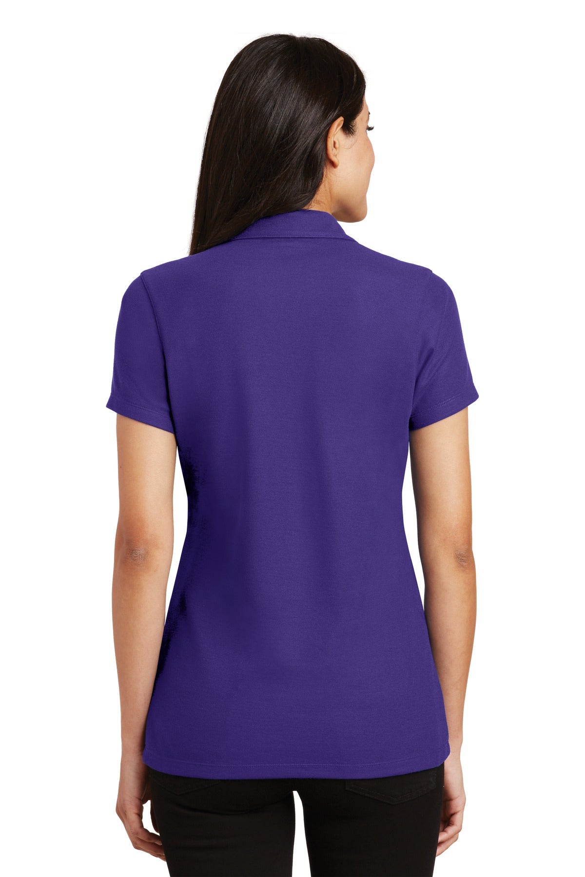 Port Authority Ladies Silk Touch Y-Neck Polo. L5001 Womens Apparel Shirts & Tops