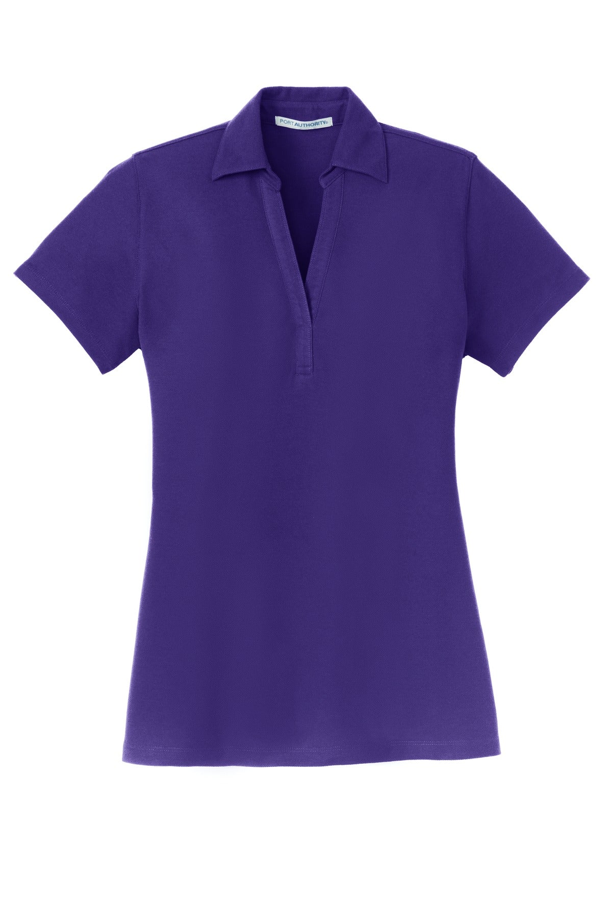 Port Authority Ladies Silk Touch Y-Neck Polo. L5001 Womens Apparel Shirts & Tops