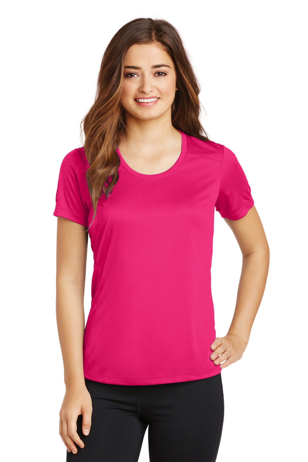 Sport-Tek Women's PosiCharge Elevate Scoop Neck Tee LST380 Womens Apparel Shirts & Tops