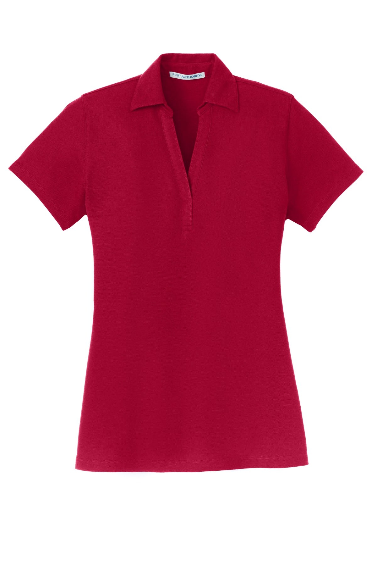Port Authority Ladies Silk Touch Y-Neck Polo. L5001 Womens Apparel Shirts & Tops