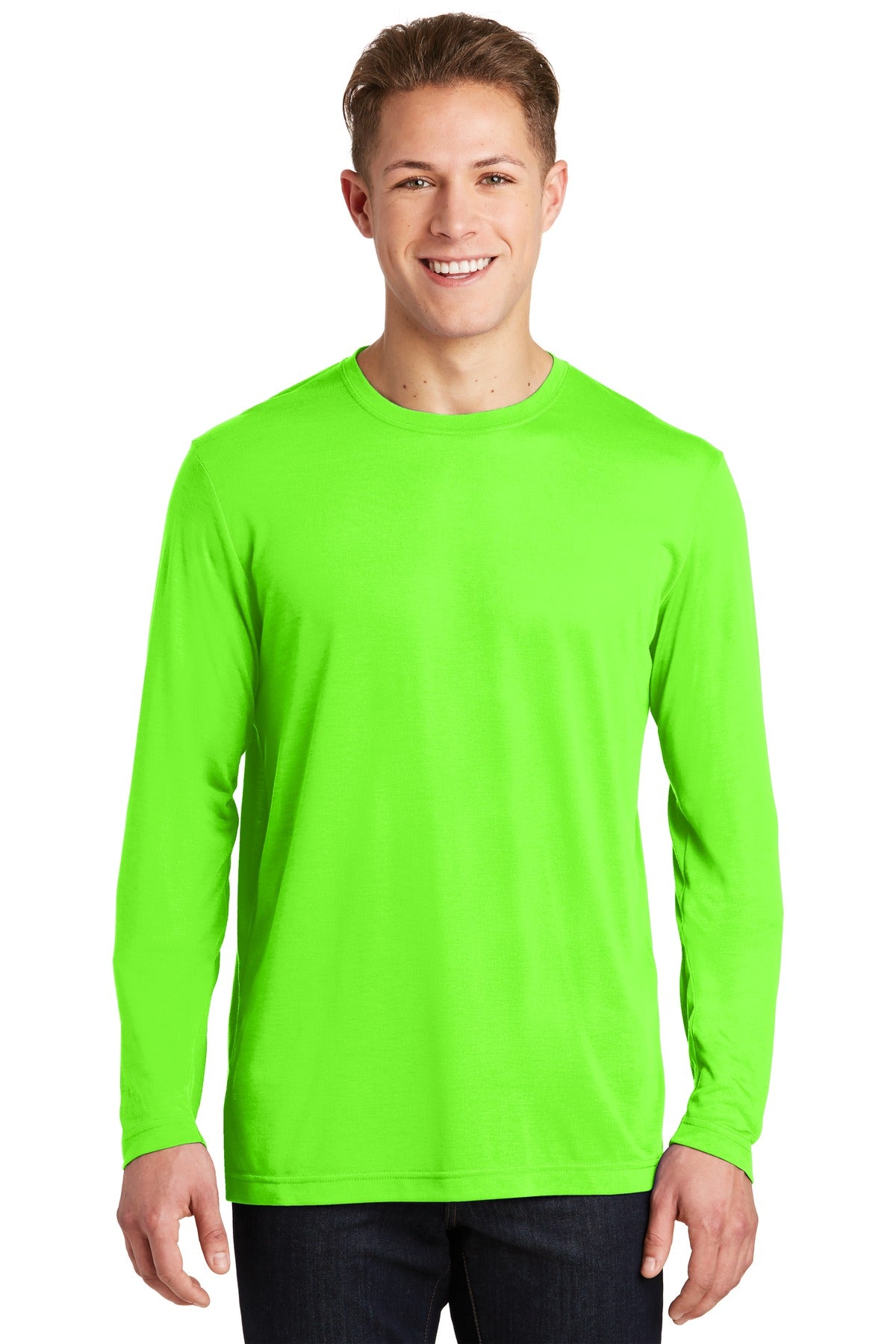 Sport-Tek Men's Long Sleeve PosiCharge Competitor Cotton Touch Tee. ST450LS Mens Apparel Shirts & Tops