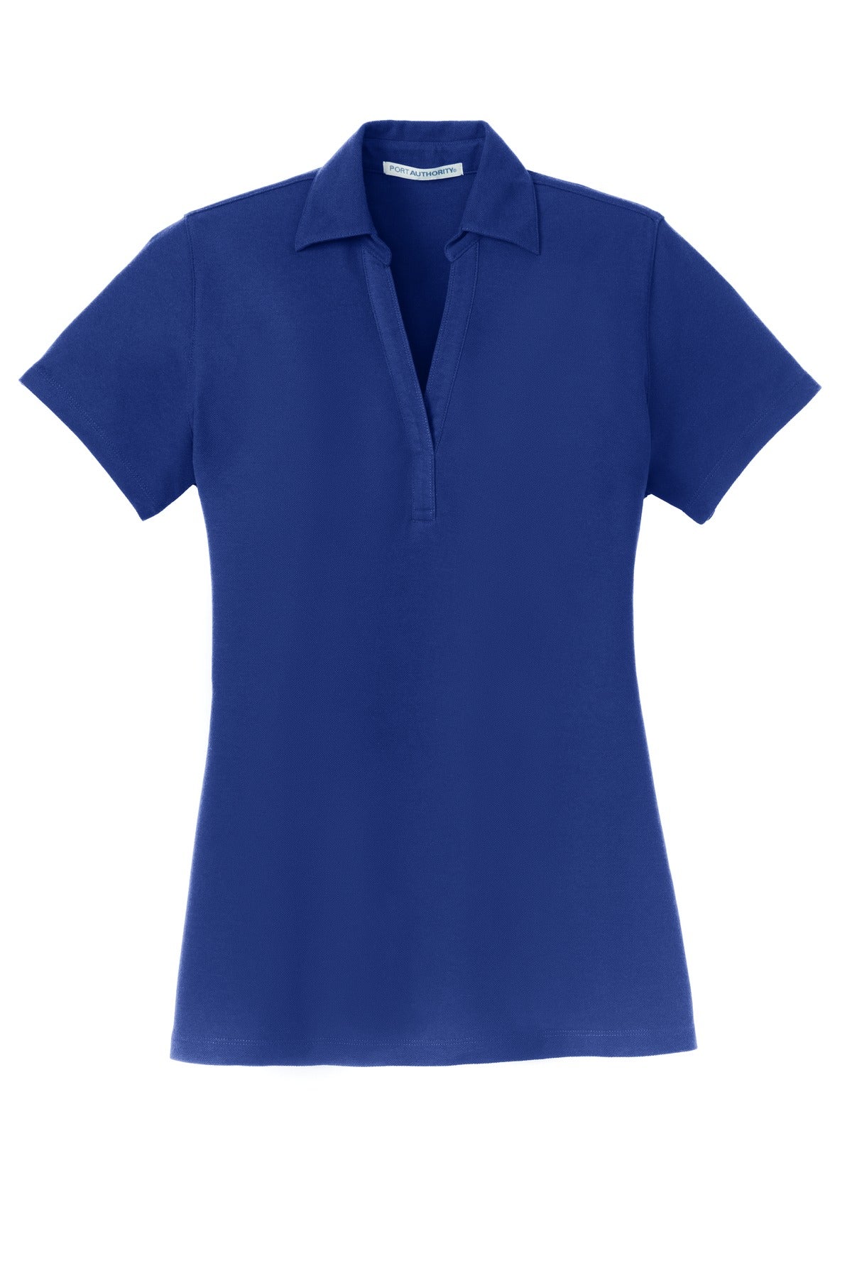 Port Authority Ladies Silk Touch Y-Neck Polo. L5001 Womens Apparel Shirts & Tops