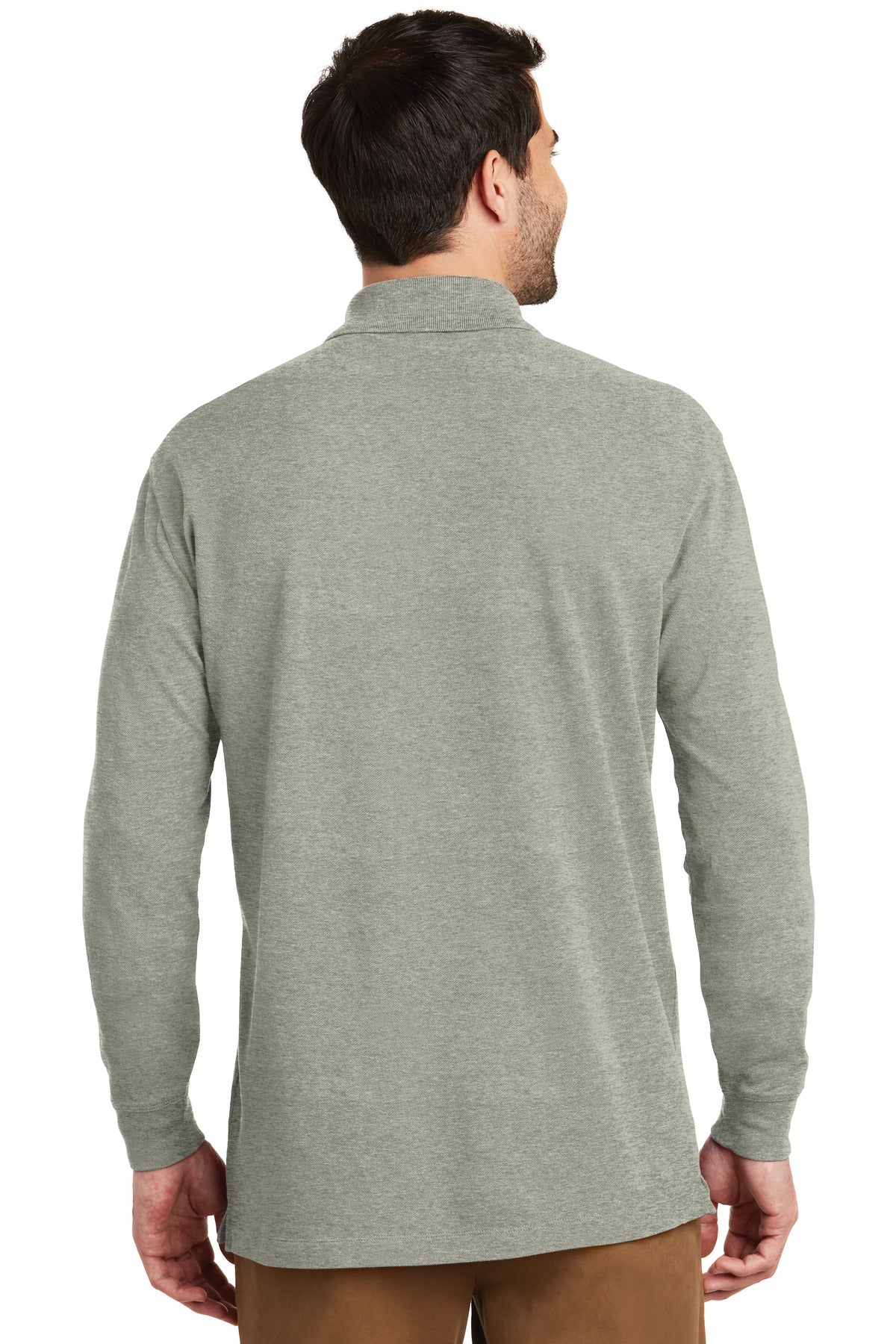 Port Authority Men's EZCotton Long Sleeve Polo. K8000LS Mens Apparel Shirts & Tops