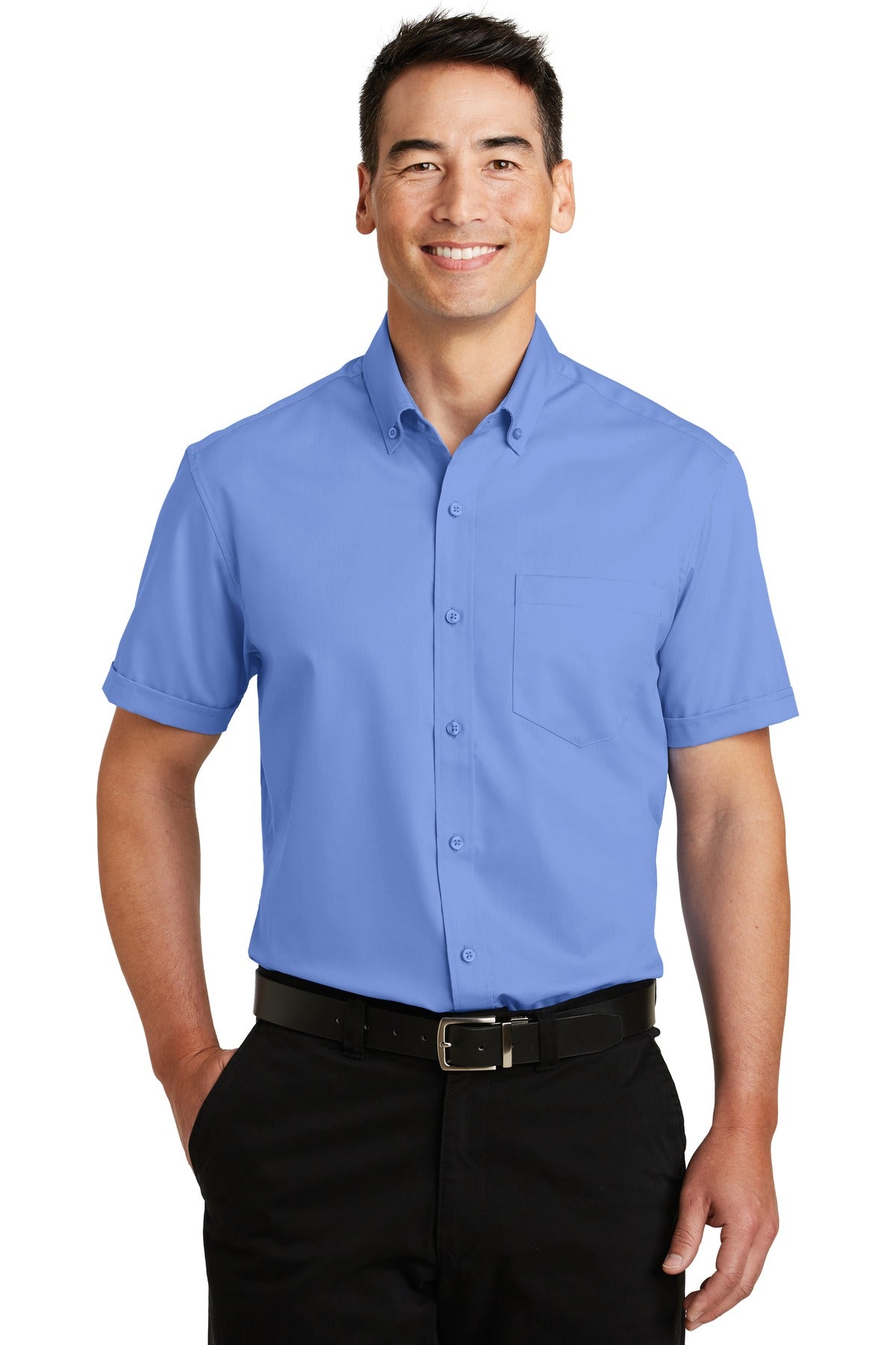 Port Authority Men's Short Sleeve SuperPro Twill Shirt. S664 Mens Apparel Shirts & Tops