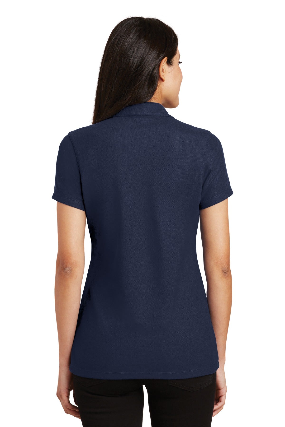 Port Authority Ladies Silk Touch Y-Neck Polo. L5001 Womens Apparel Shirts & Tops