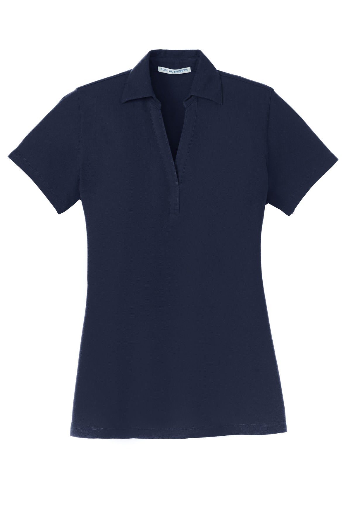 Port Authority Ladies Silk Touch Y-Neck Polo. L5001 Womens Apparel Shirts & Tops