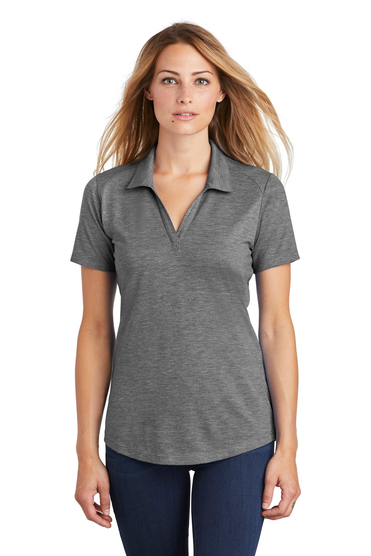 Sport-Tek Women's PosiCharge Tri-Blend Wicking Polo LST405 Womens Apparel Shirts & Tops