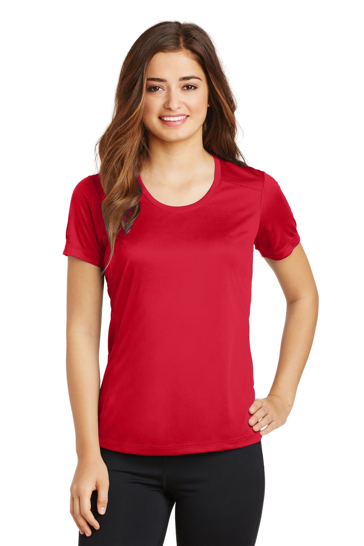 Sport-Tek Women's PosiCharge Elevate Scoop Neck Tee LST380 Womens Apparel Shirts & Tops