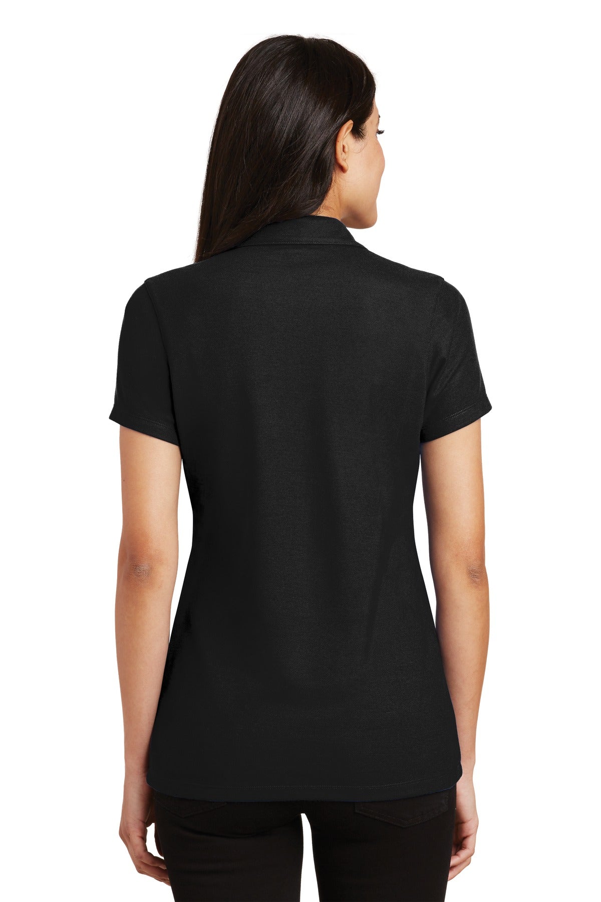 Port Authority Ladies Silk Touch Y-Neck Polo. L5001 Womens Apparel Shirts & Tops