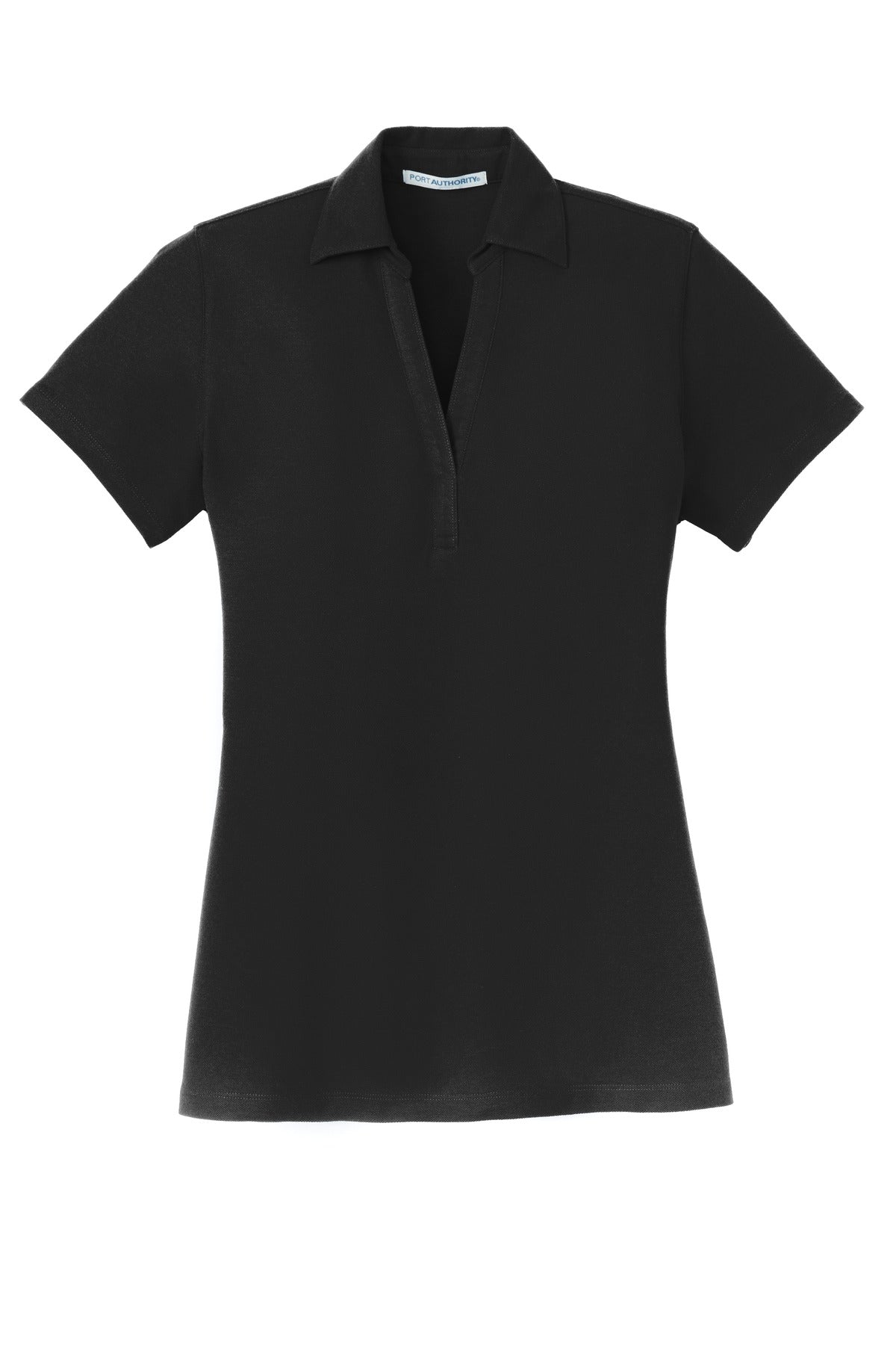 Port Authority Ladies Silk Touch Y-Neck Polo. L5001 Womens Apparel Shirts & Tops