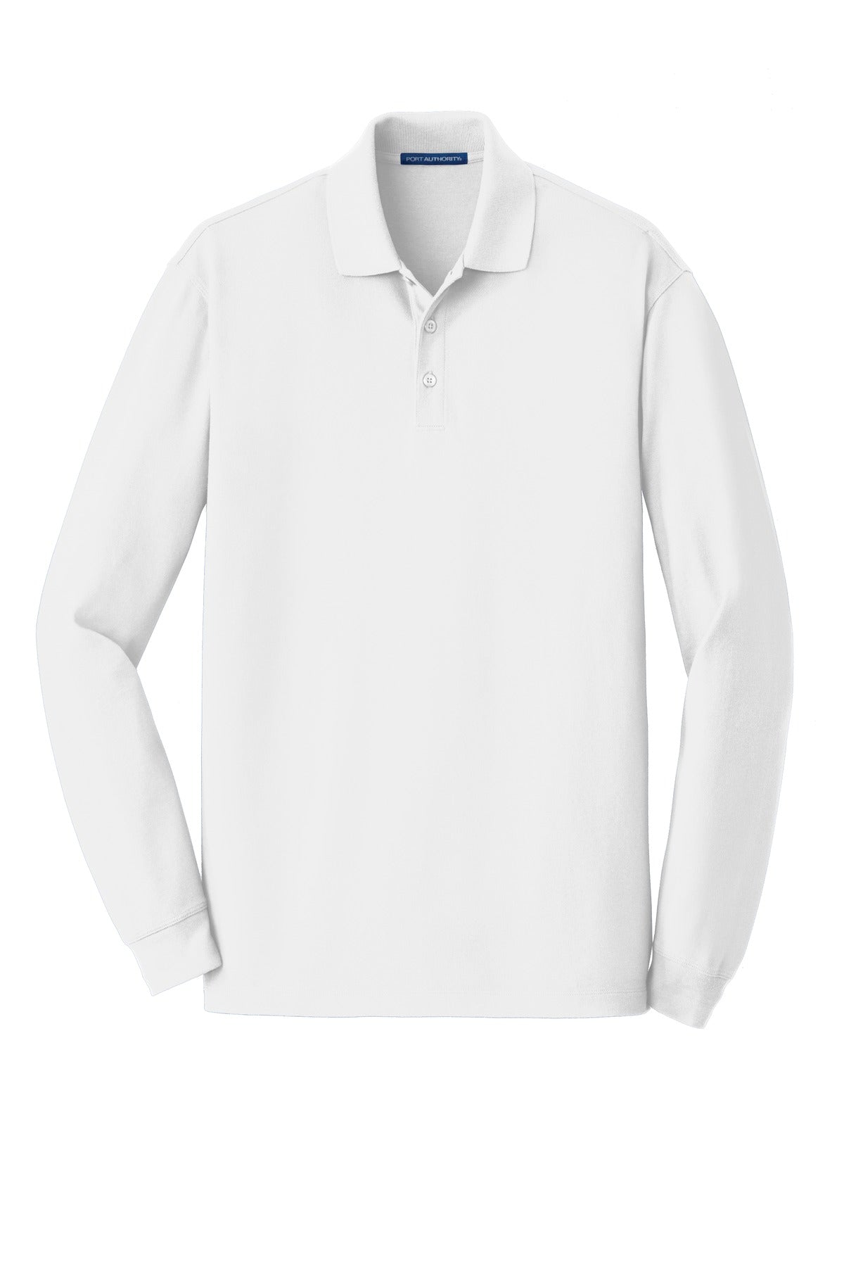 Port Authority Men's EZCotton Long Sleeve Polo. K8000LS Mens Apparel Shirts & Tops