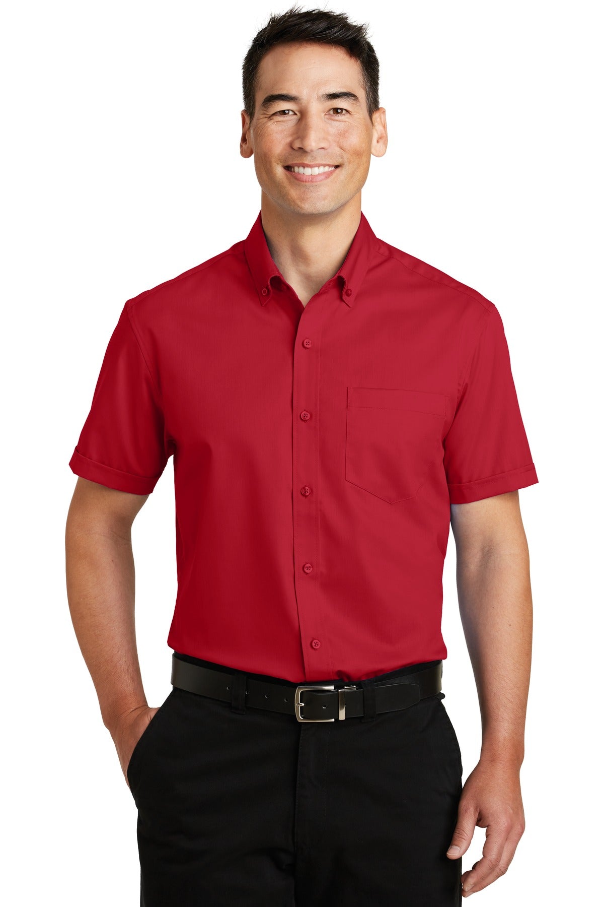 Port Authority Men's Short Sleeve SuperPro Twill Shirt. S664 Mens Apparel Shirts & Tops