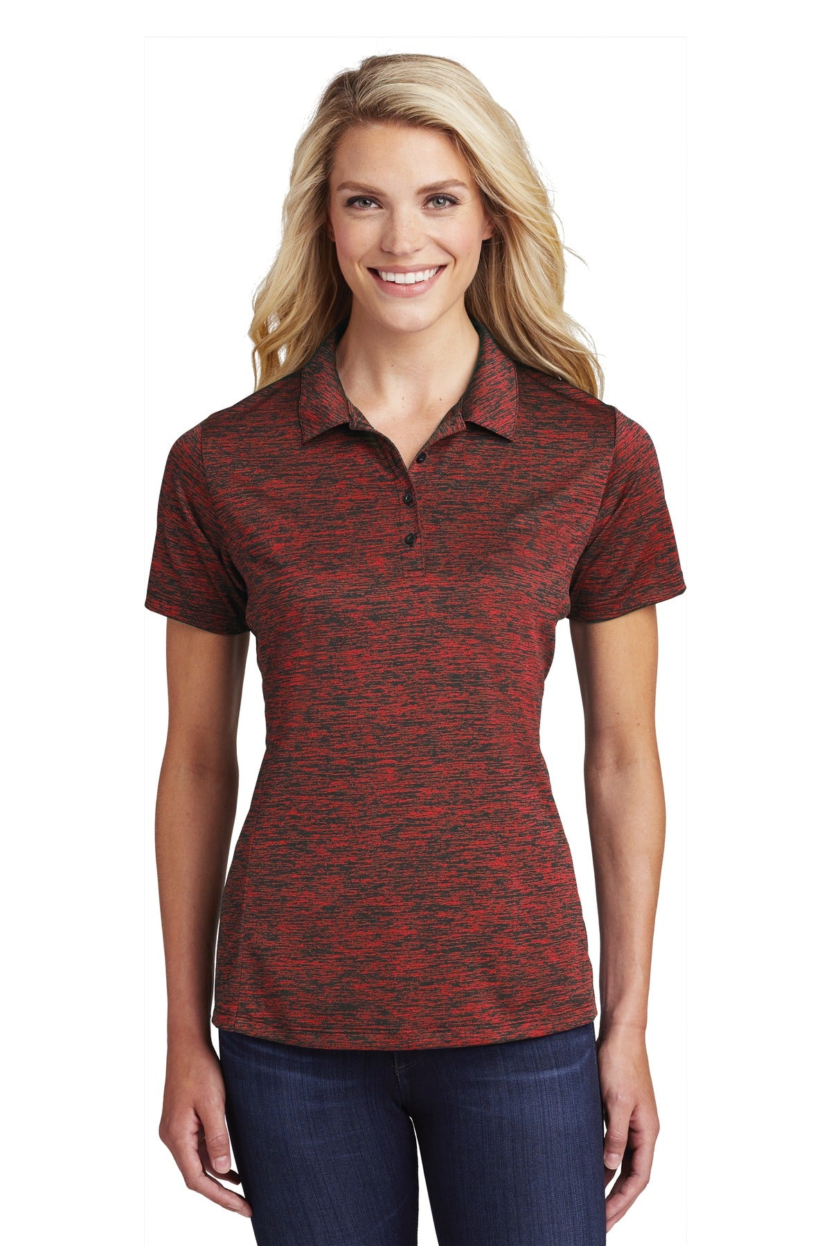 Sport-Tek Women's PosiCharge Electric Heather Polo. LST590 Womens Apparel Shirts & Tops