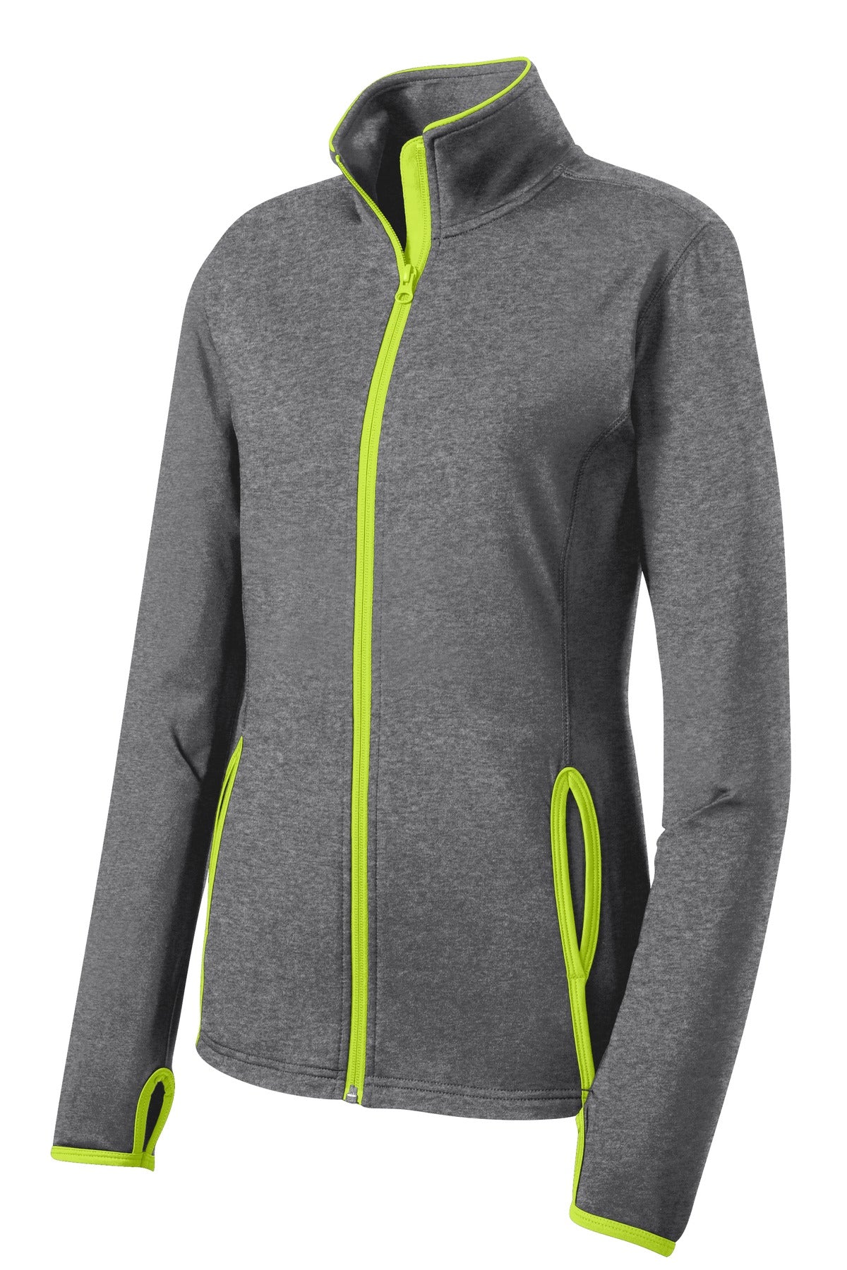 Sport-Tek Women's Sport-Wick Stretch Contrast Full-Zip Jacket Womens Apparel Jackets & Vests