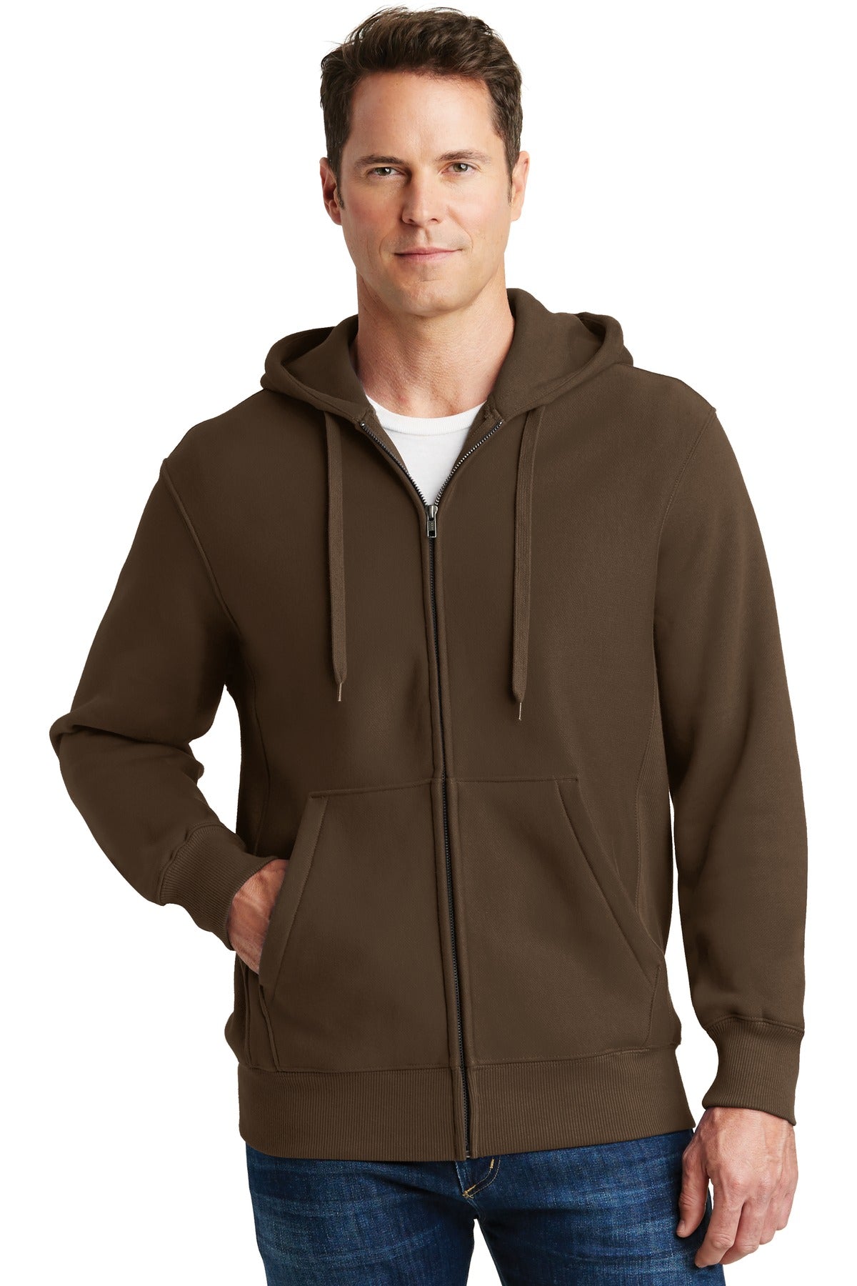 Sport-Tek Men's Super Heavyweight Full-Zip Hooded Sweatshirt Mens Apparel Sweatshirts & Fleece
