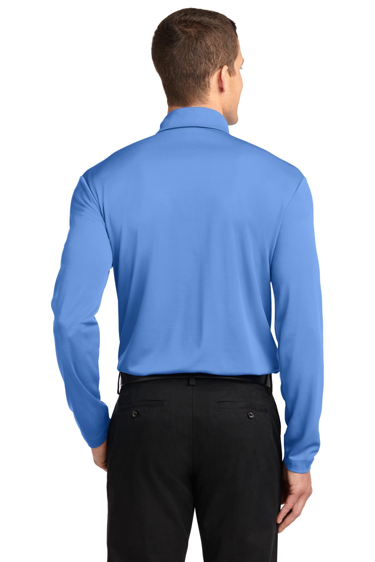 Port Authority Men's Silk Touch Performance Long Sleeve Polo. K540LS Mens Apparel Shirts & Tops