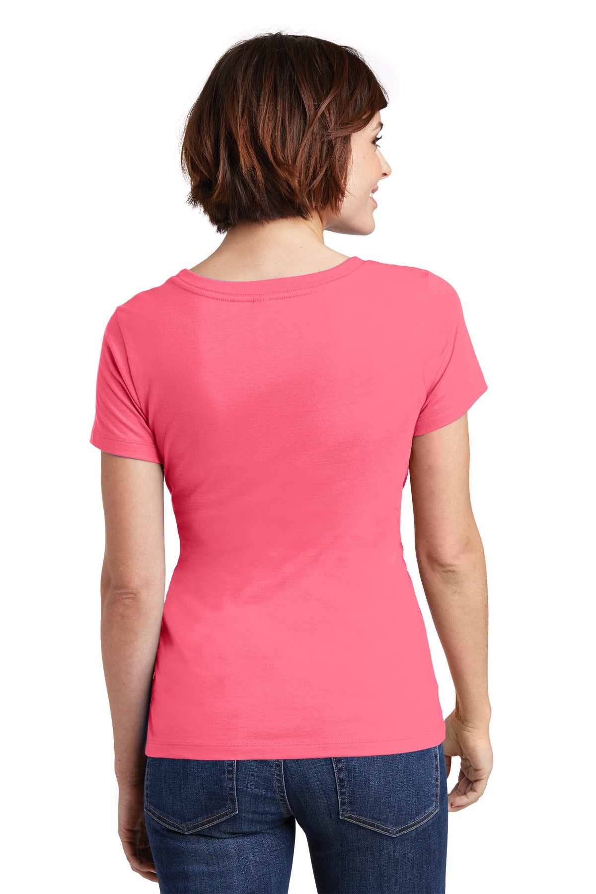 District Women's Perfect Weight Scoop Tee. DM106L Womens Apparel Shirts & Tops