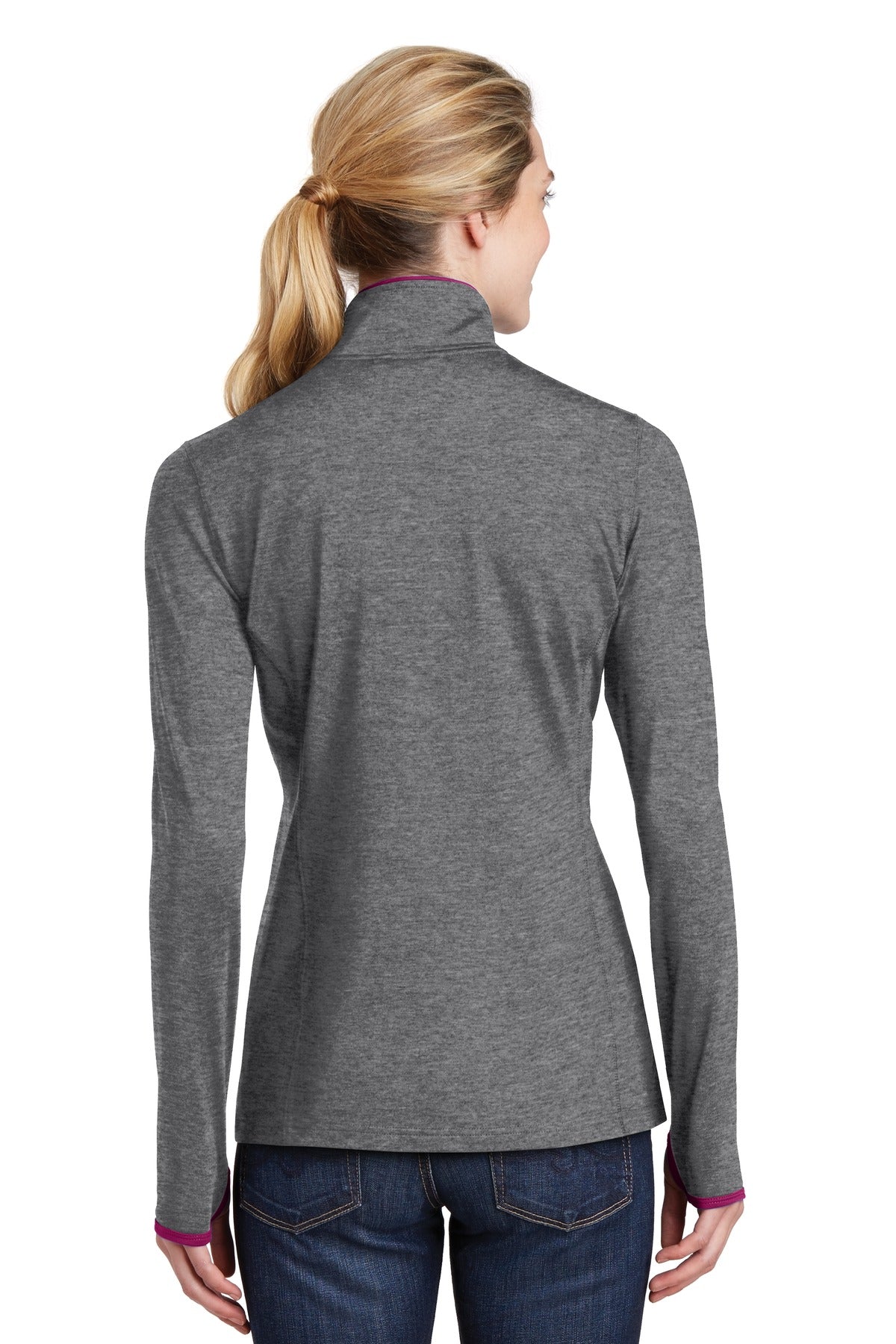 Sport-Tek Women's Sport-Wick Stretch Contrast Full-Zip Jacket Womens Apparel Jackets & Vests