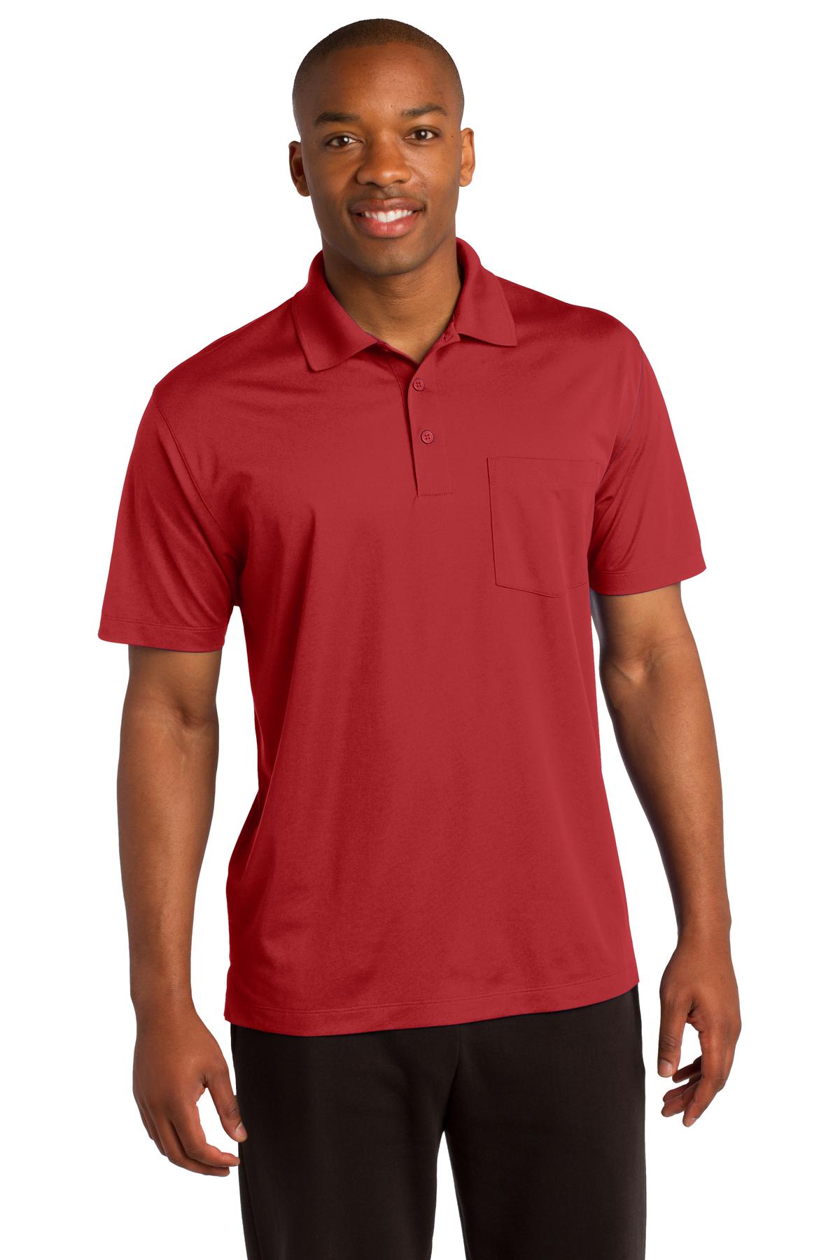 Sport-Tek Men's Micropique Sport-Wick Pocket Polo Mens Apparel Shirts & Tops